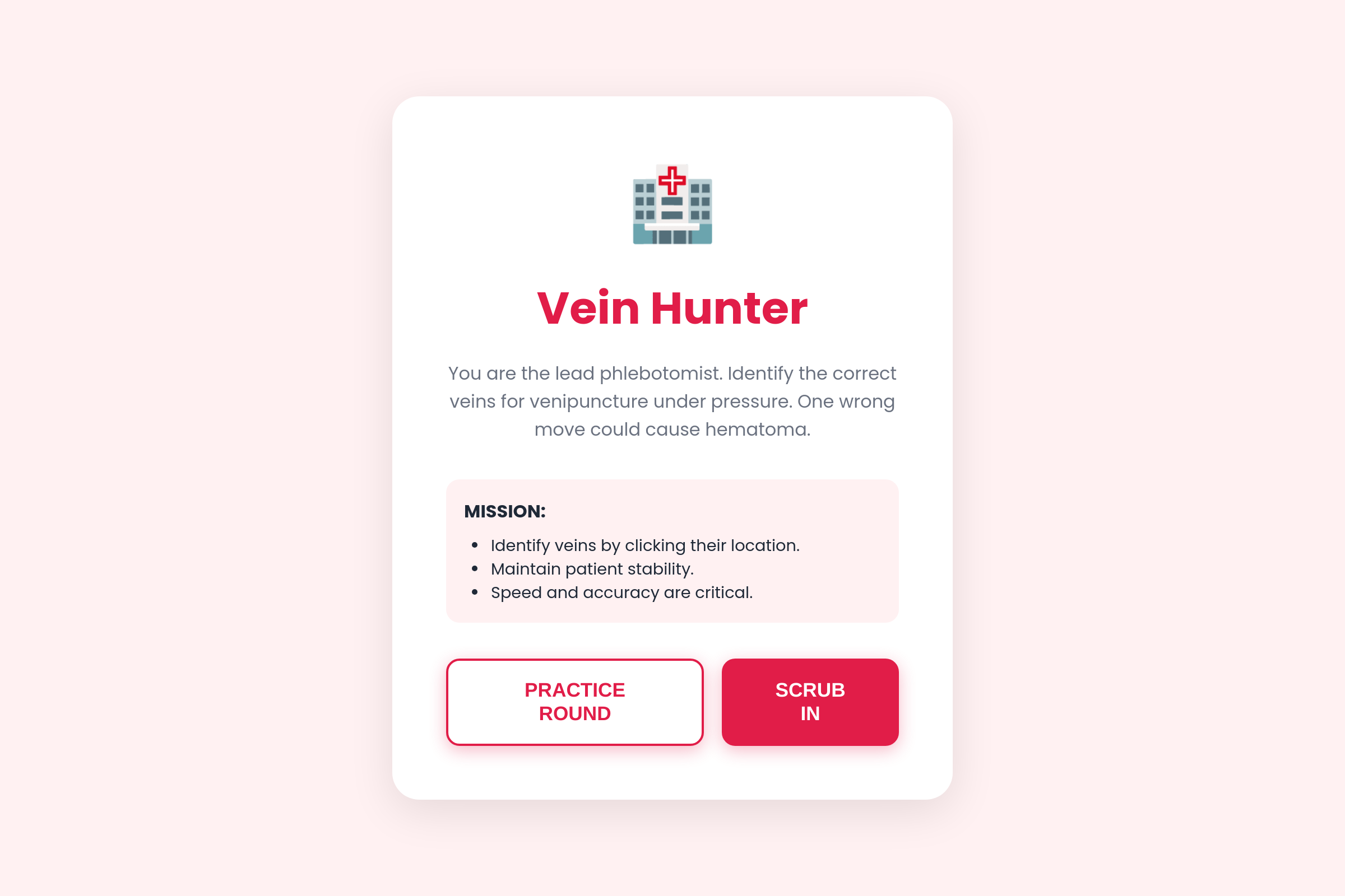 Vein Hunter mini app