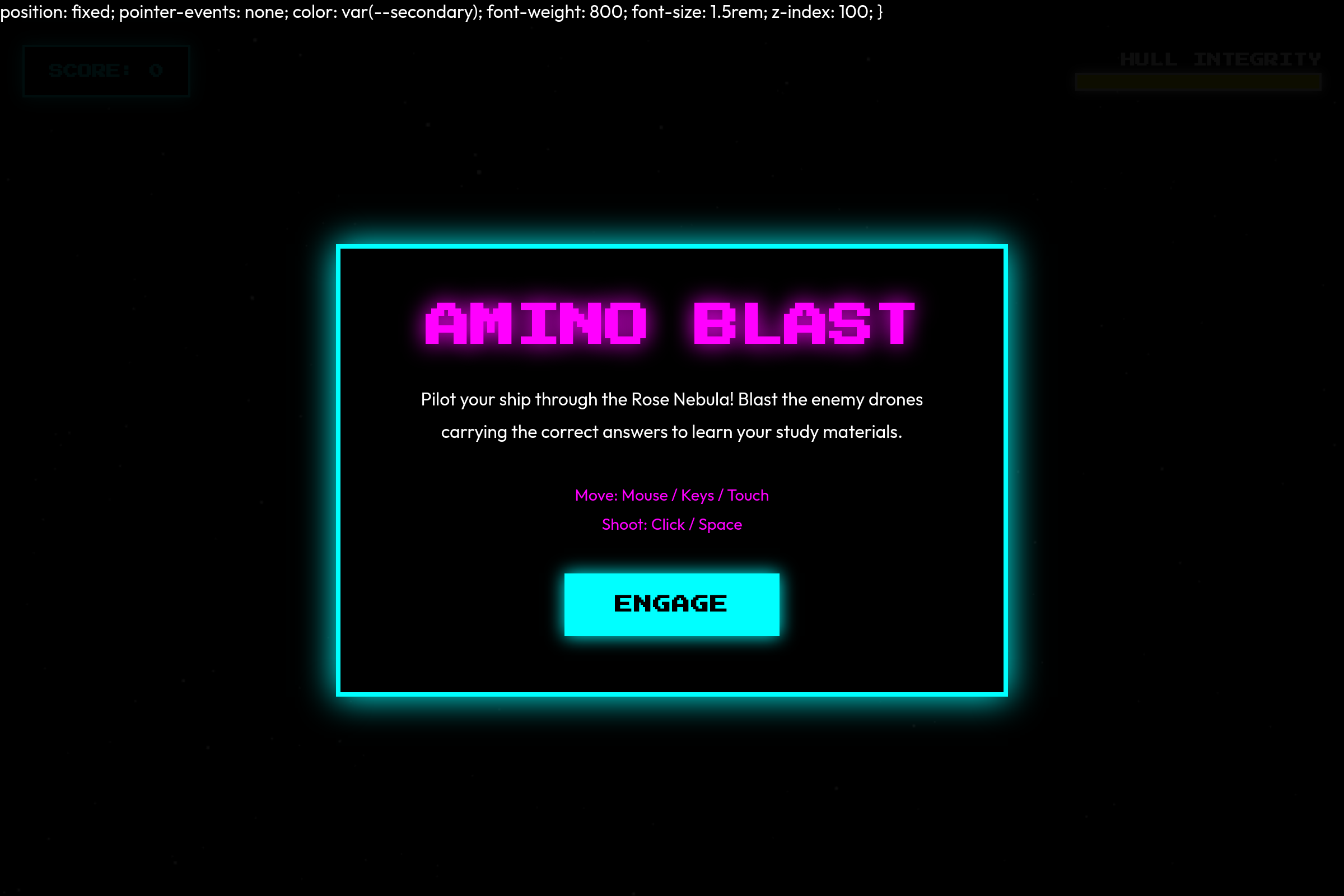 Amino Blast mini app