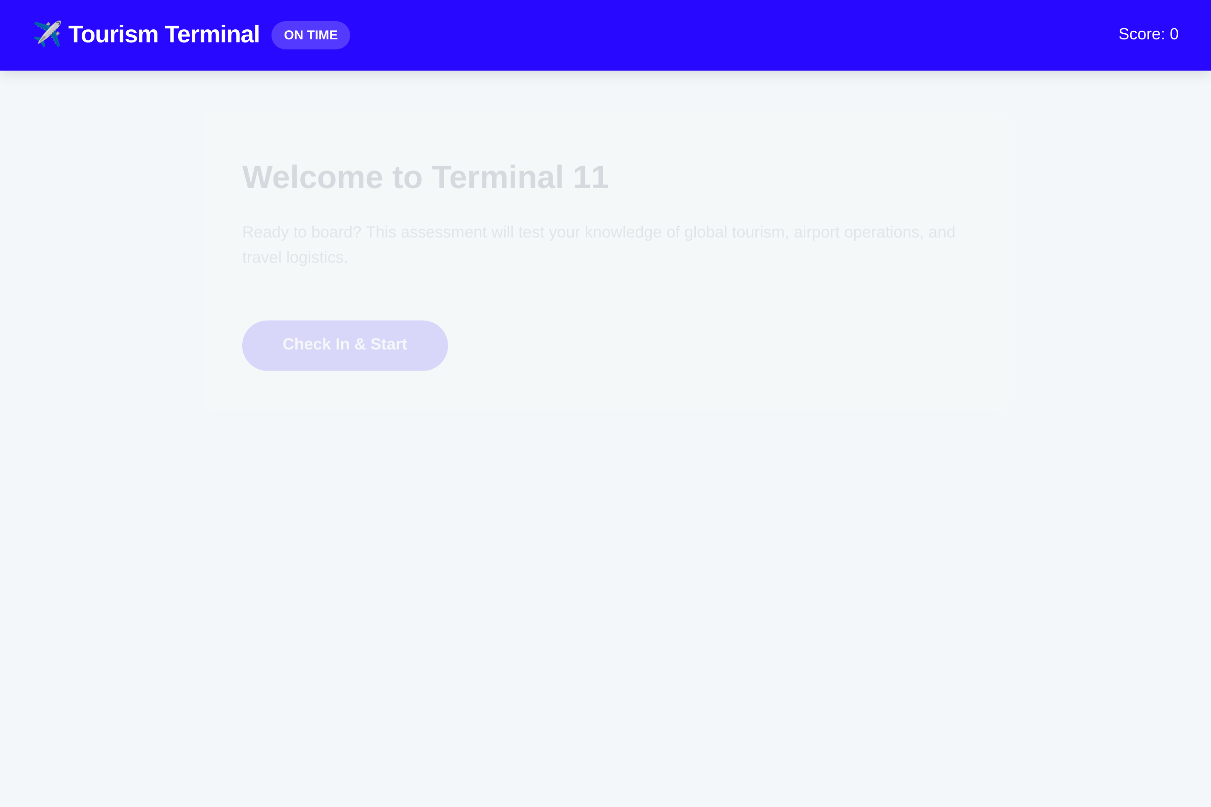 Tourism Terminal mini app