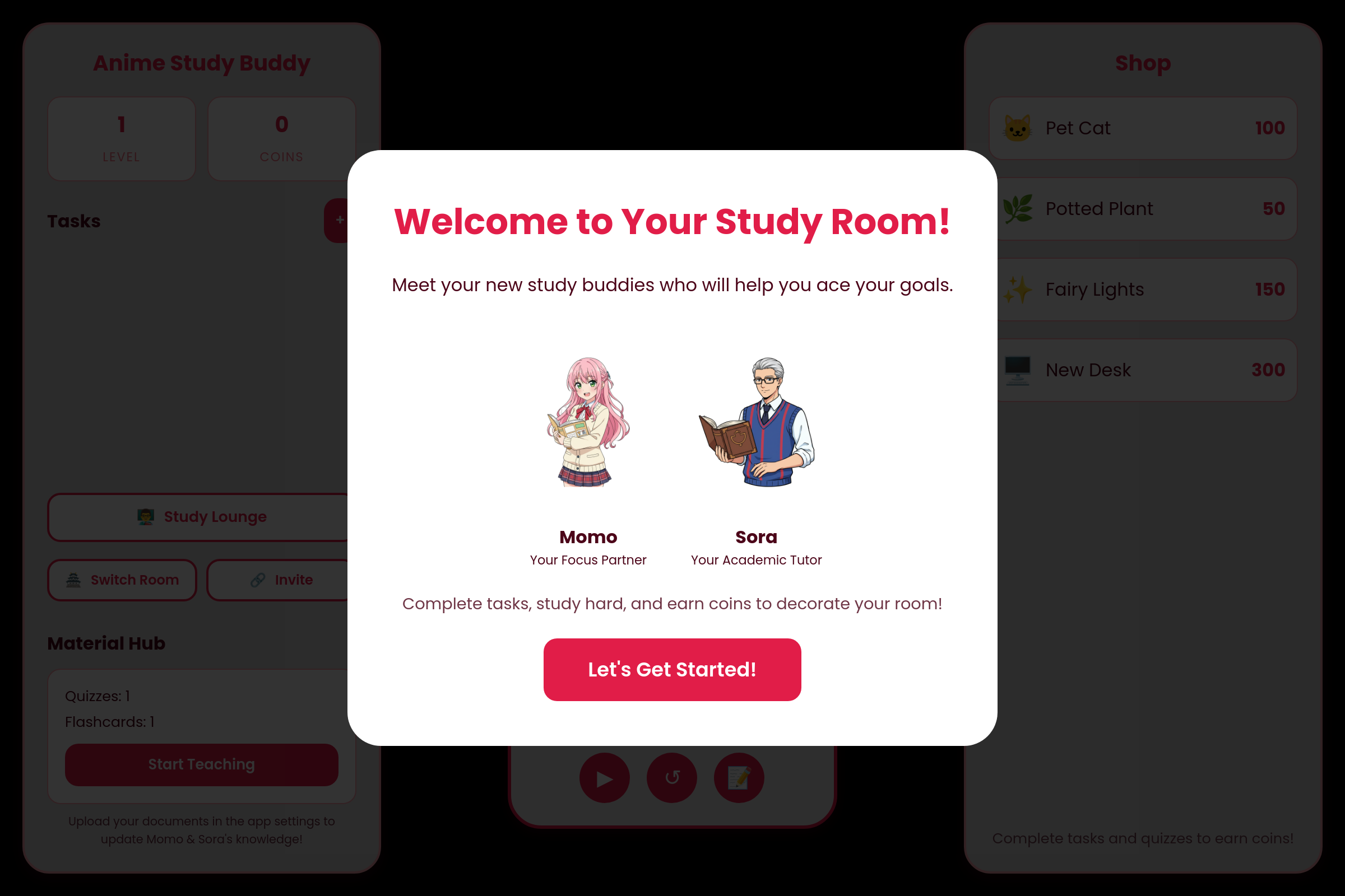 Anime Study Buddy mini app