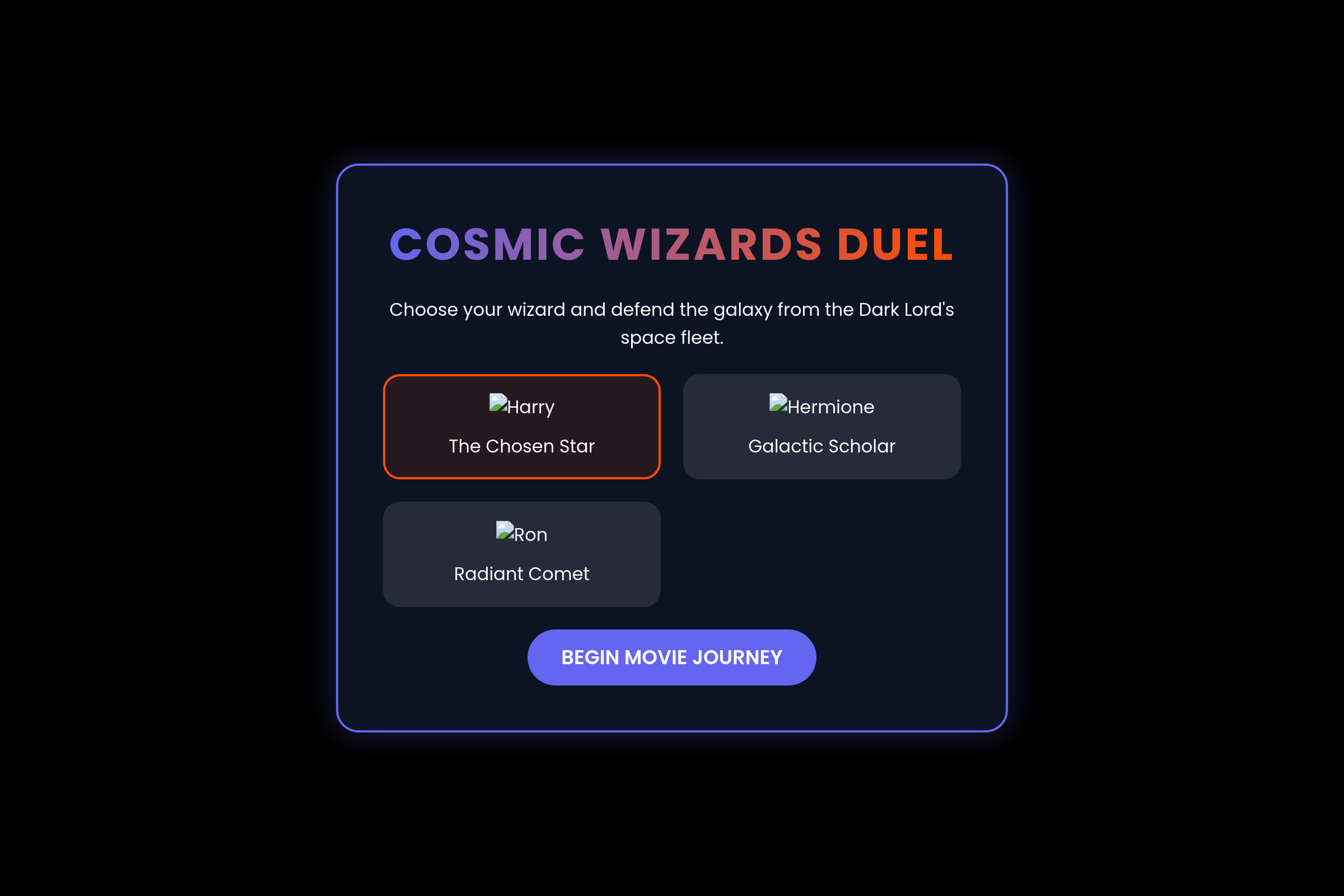 Cosmic Wizards Duel mini app