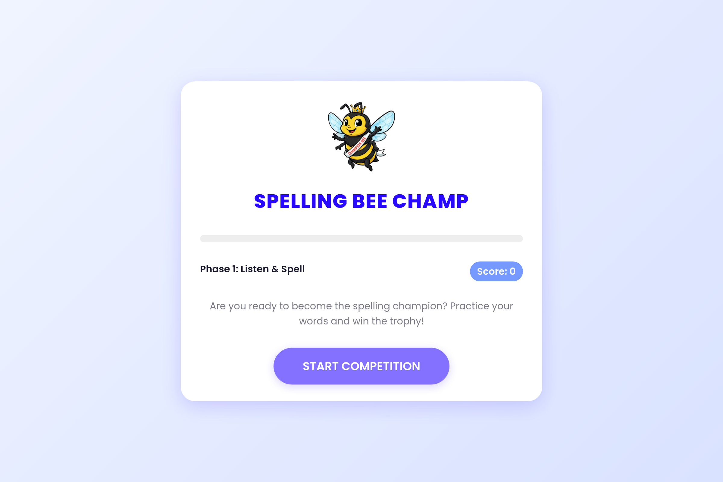 Spelling Bee Champ mini app