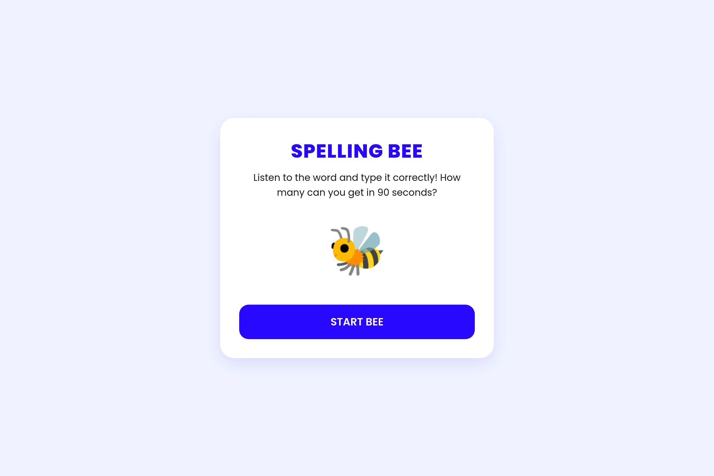 Spelling Bee Champ mini app