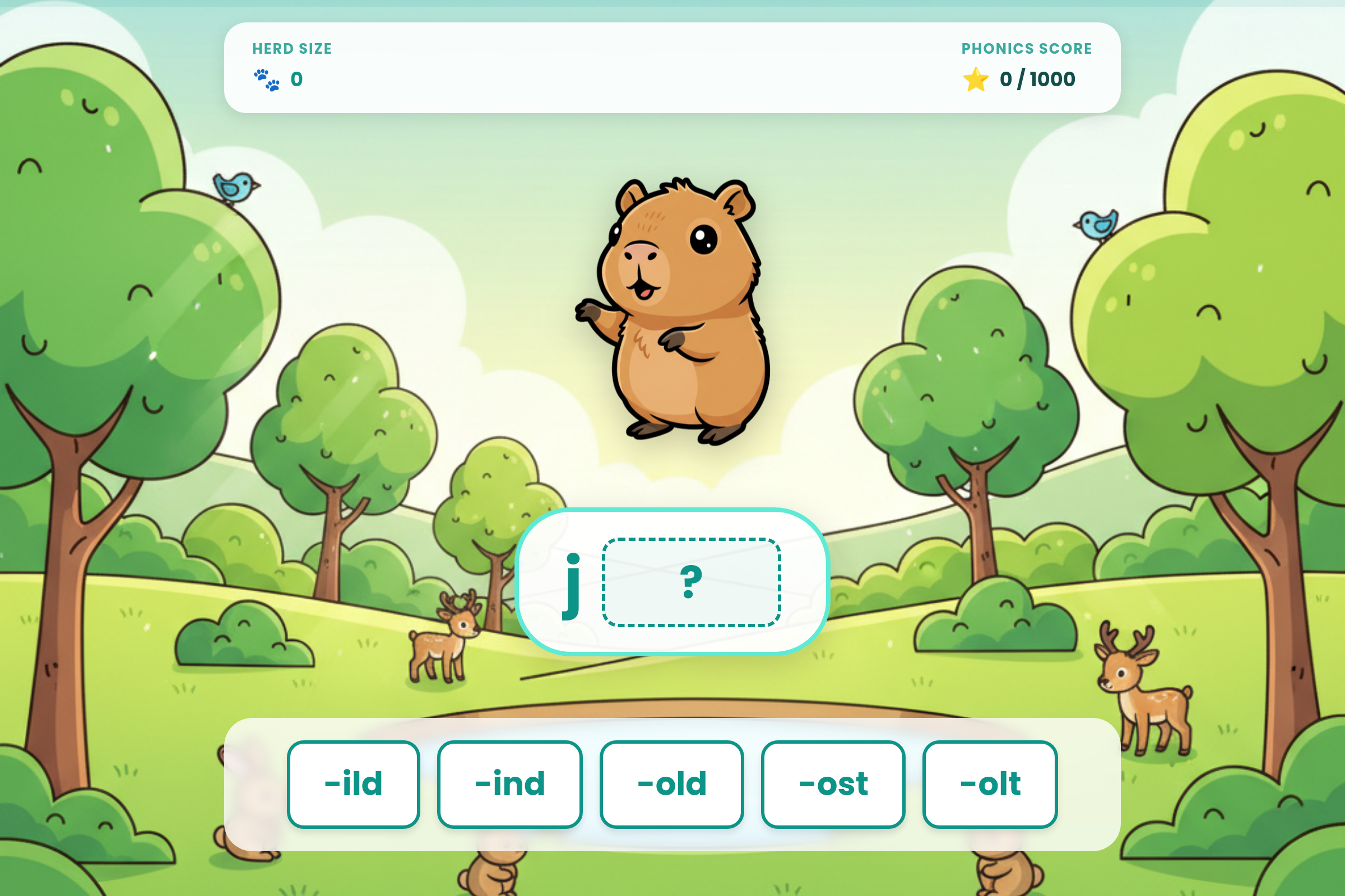 Wild Capy Phonics mini app
