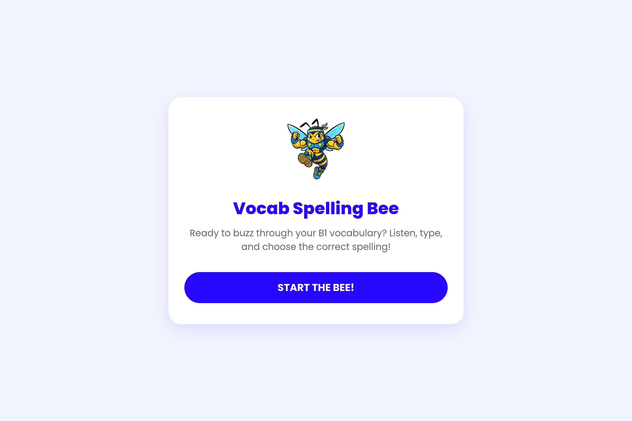 Vocab Bee Blitz mini app