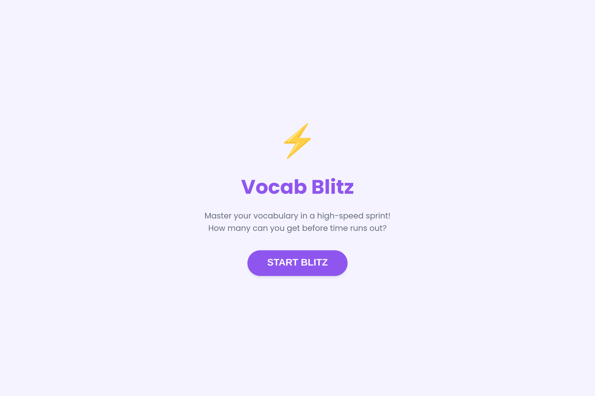Vocab Blitz mini app