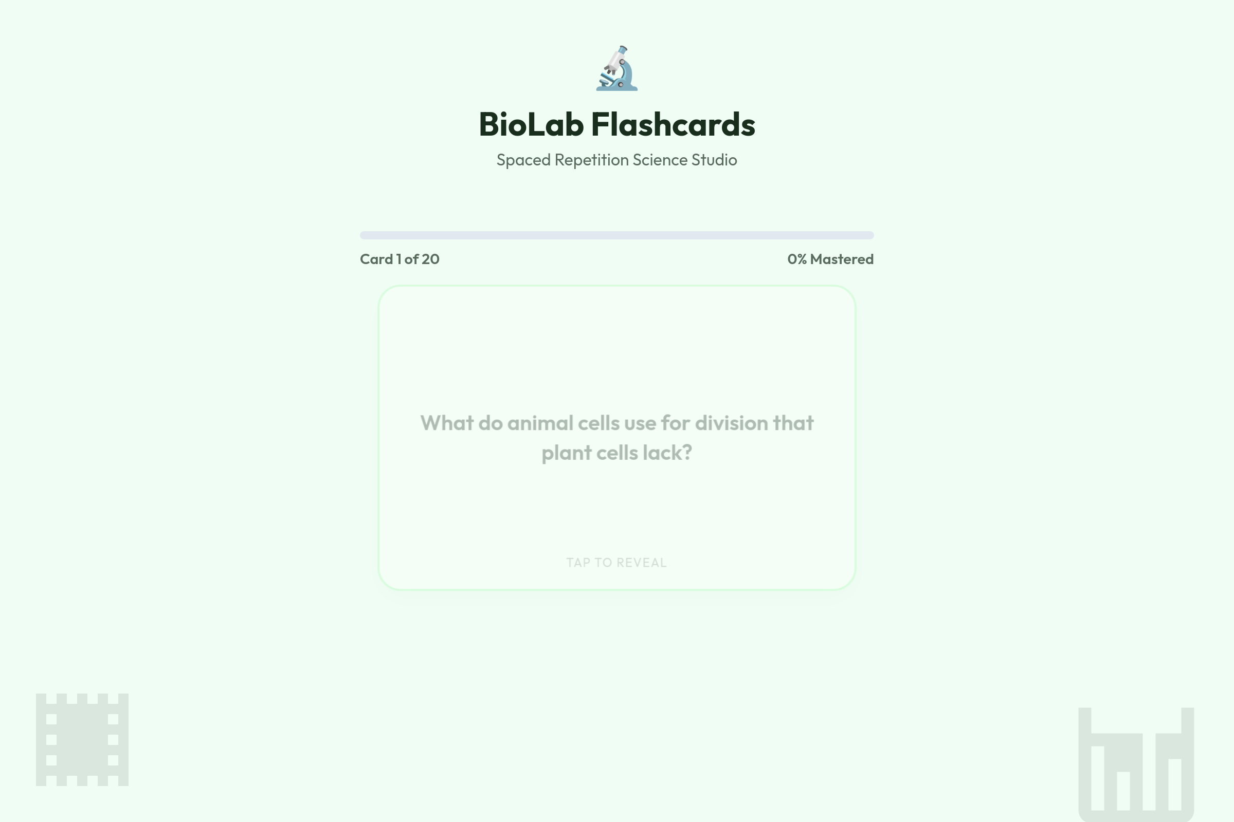 Cell Flashcards mini app