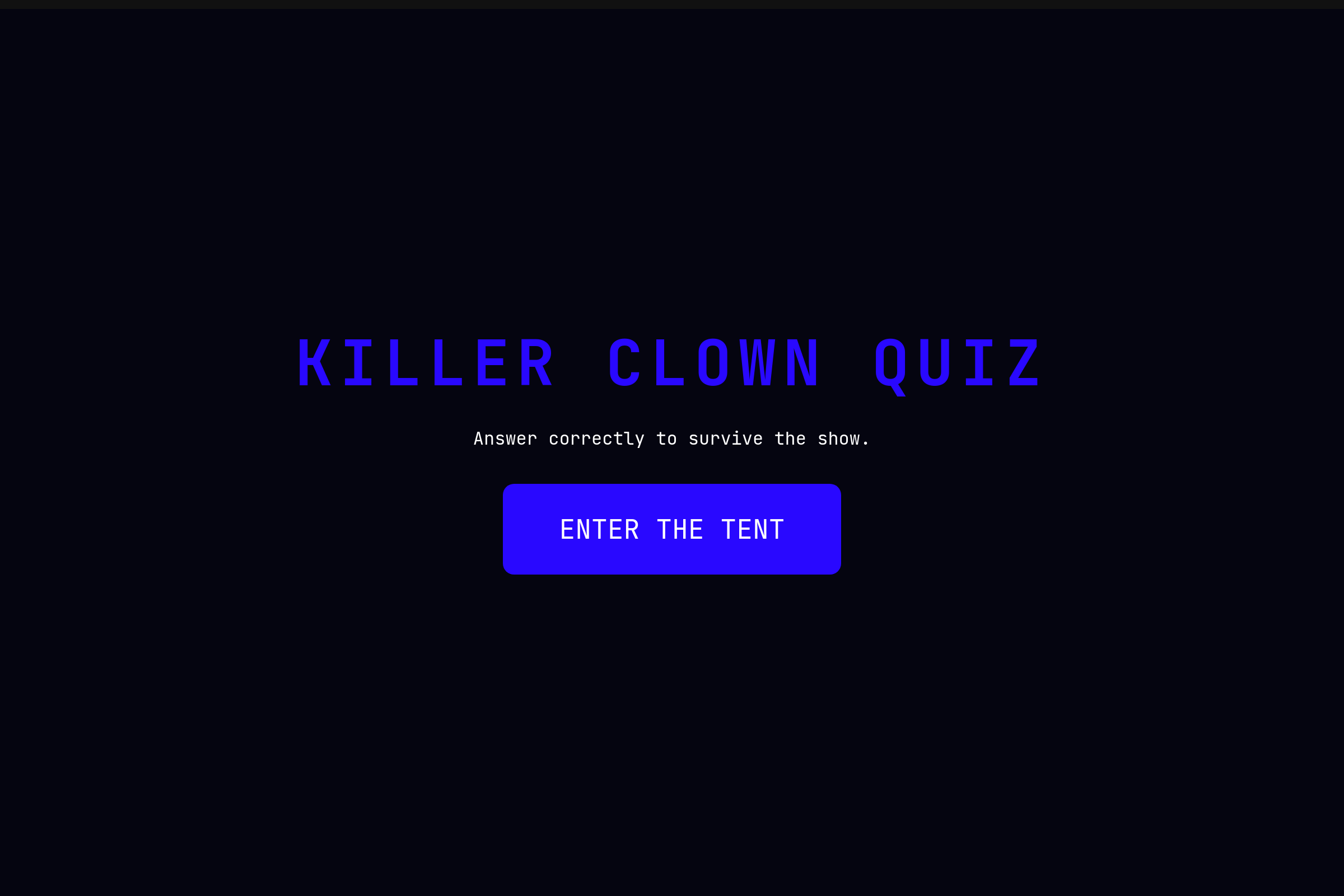 Killer Clown Quiz mini app