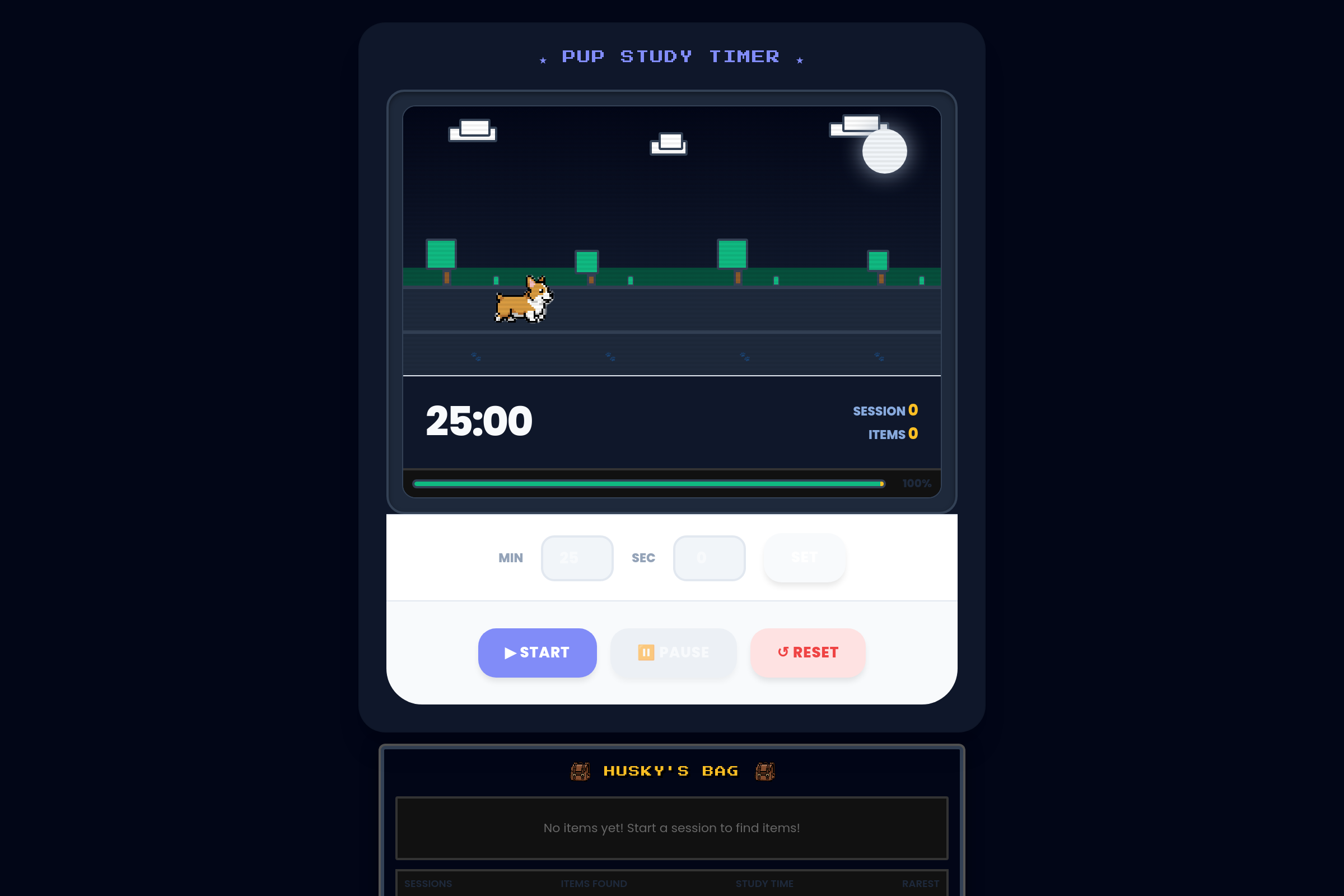 dog on a walk timer (copy) mini app