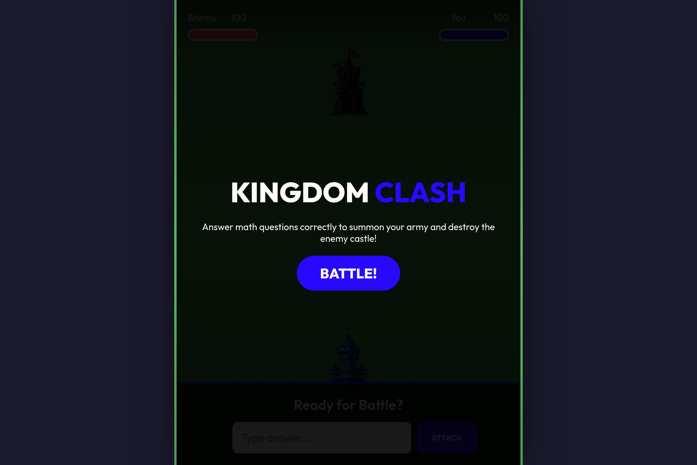 Fraction Battle Arena mini app