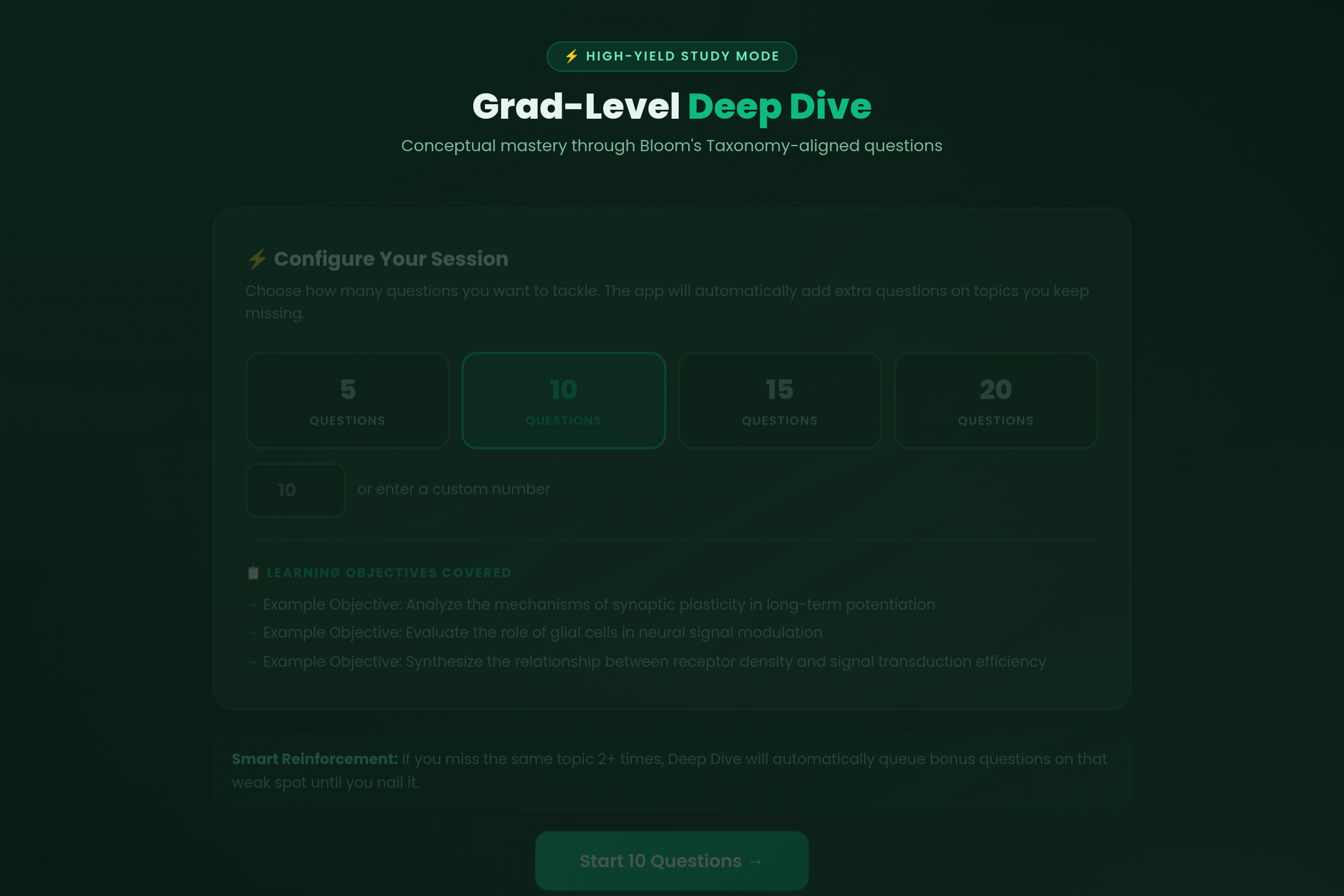 Study Deep Dive Mastery mini app