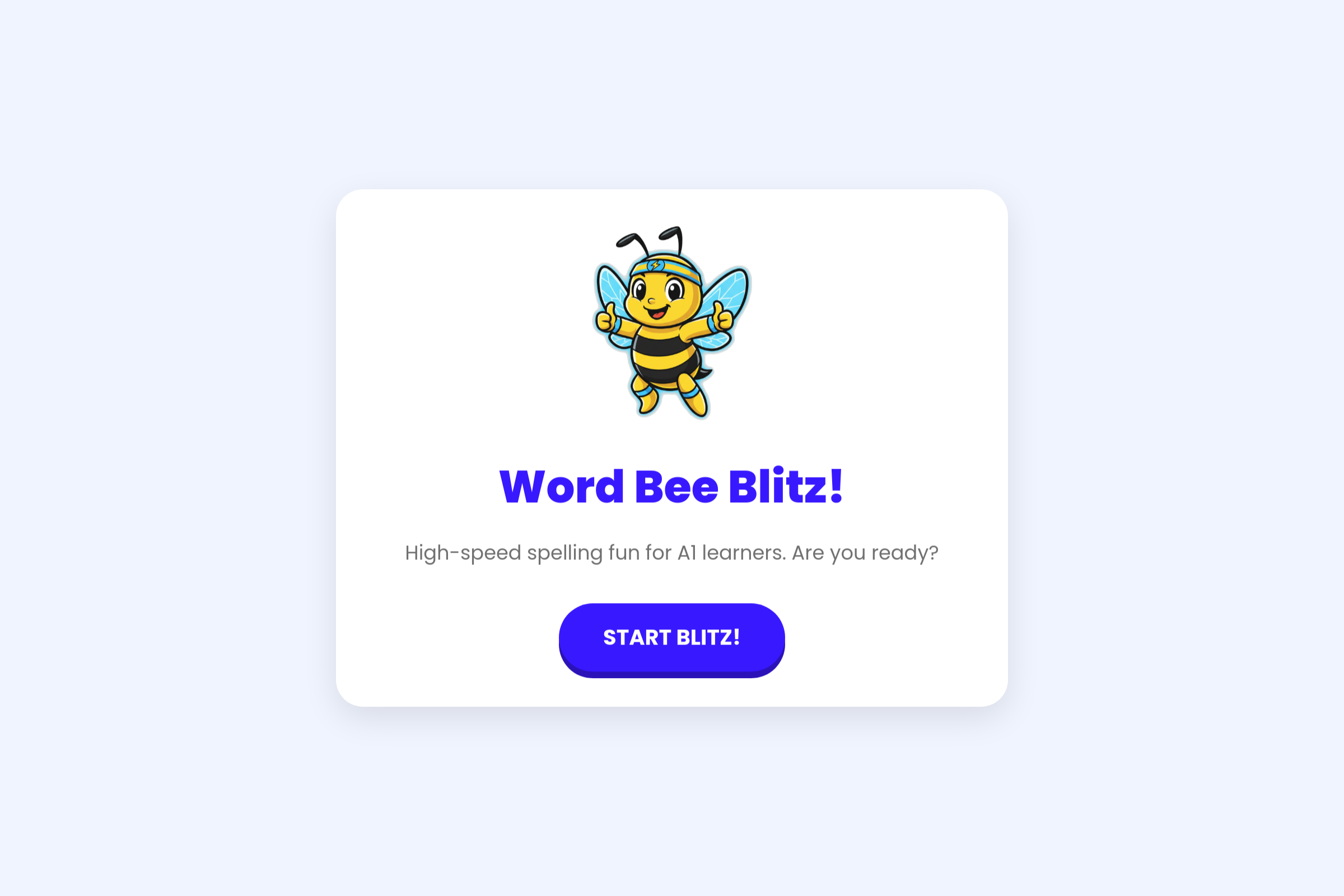 Word Bee Blitz - Spelling game - Jet 1 Unit 1 Vocabulary mini app