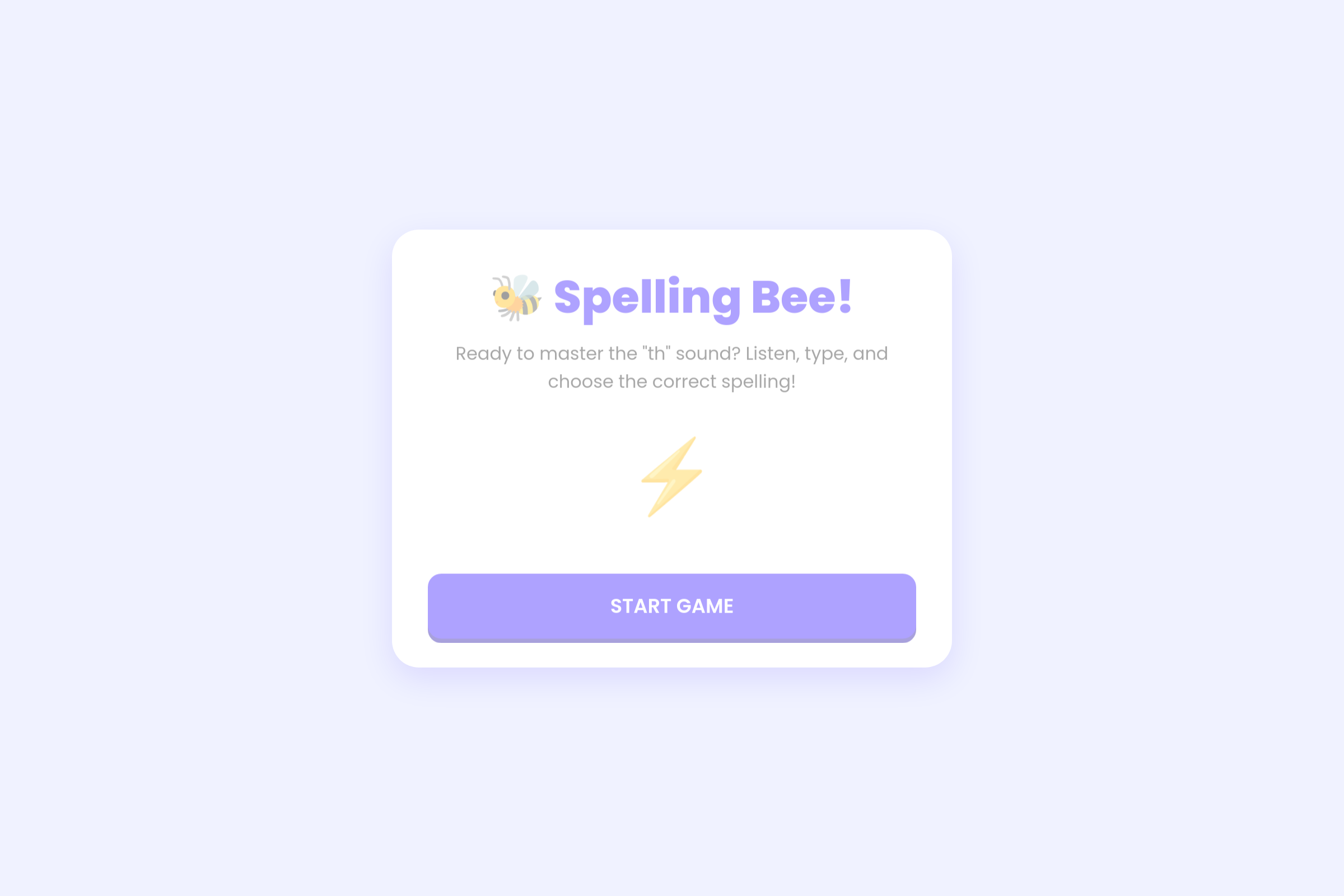 Th Spell Bee mini app