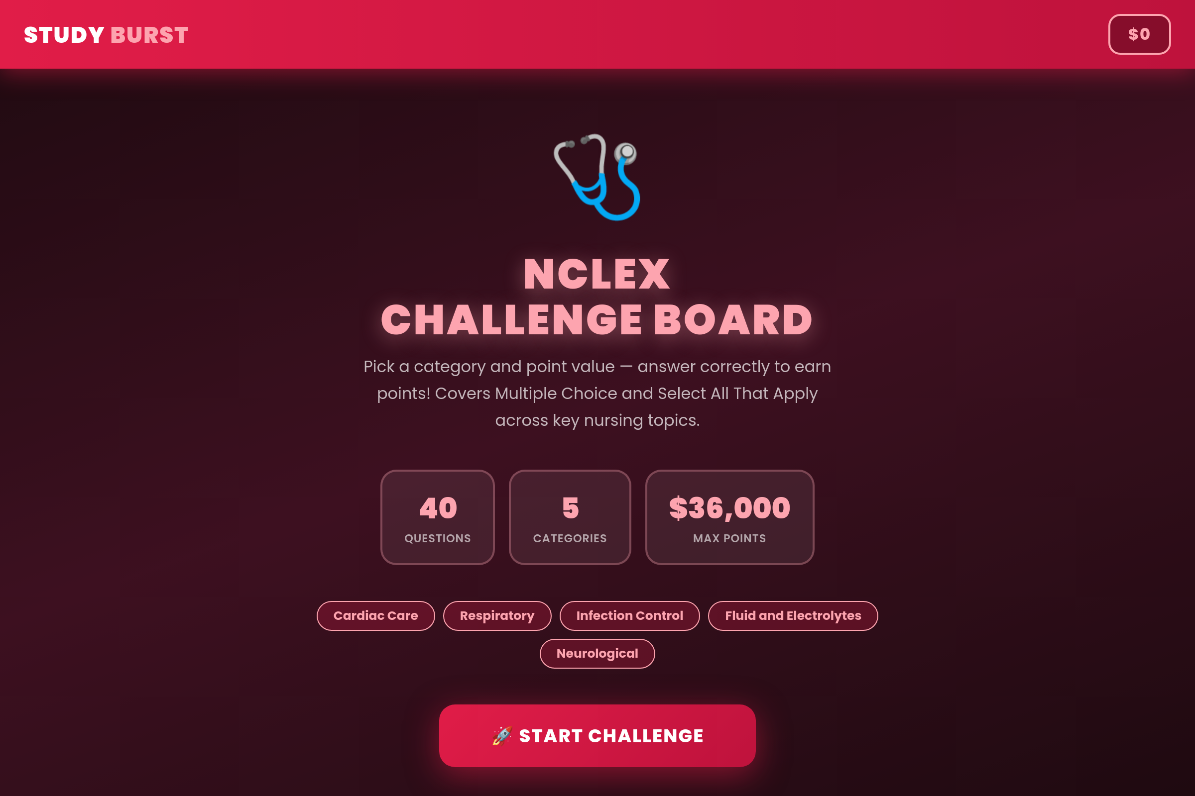Trivia mini app