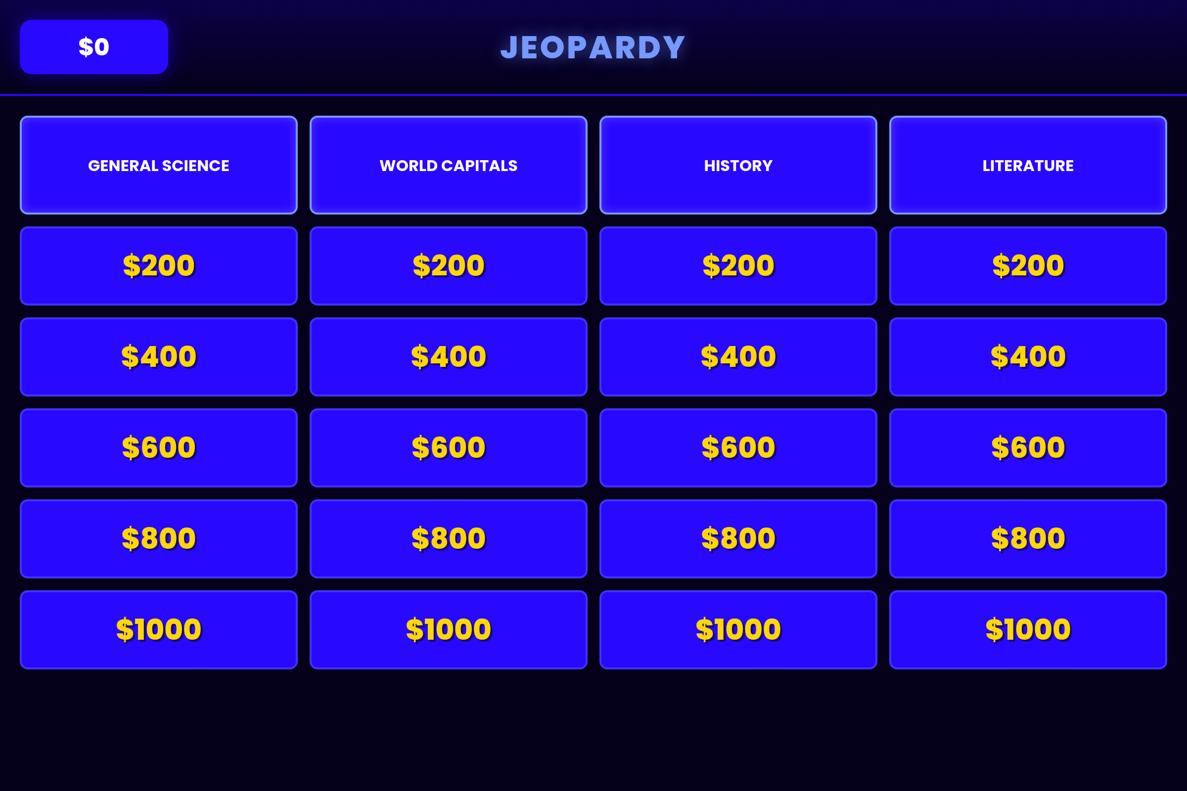Challenge Trivia mini app