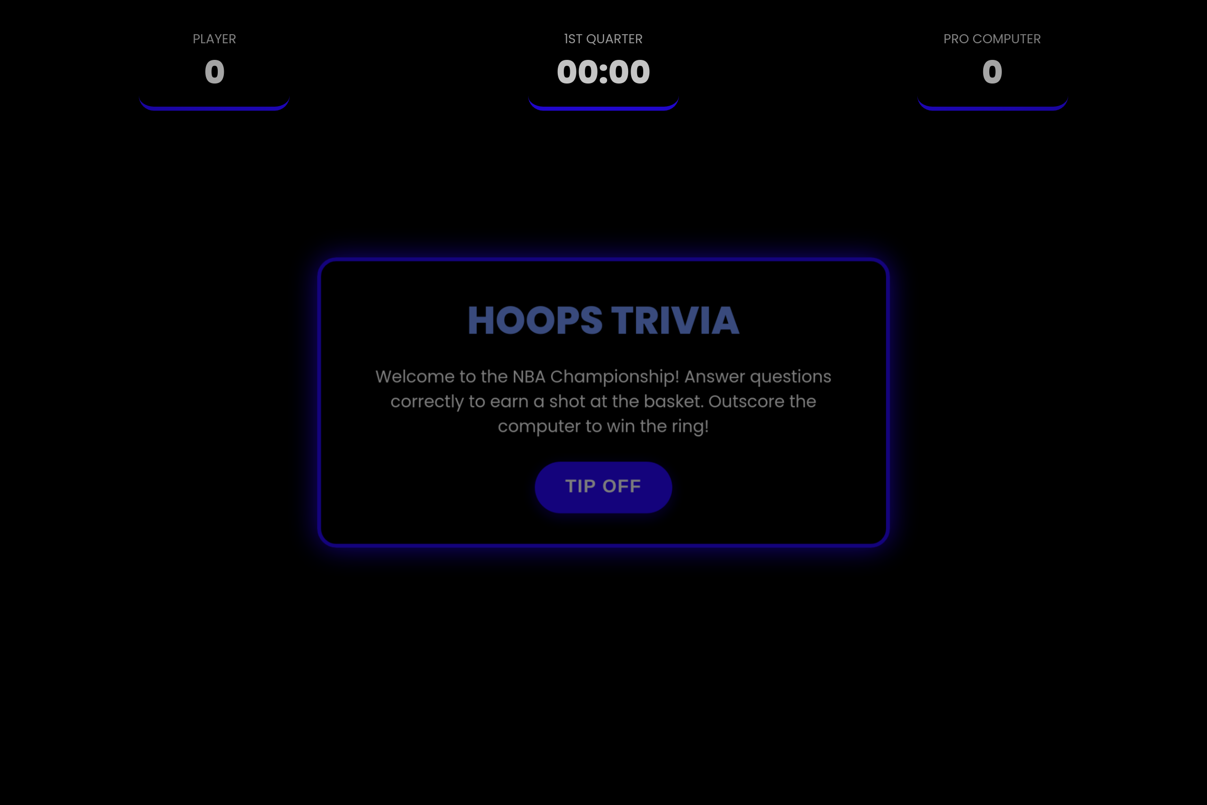Hoops Trivia mini app