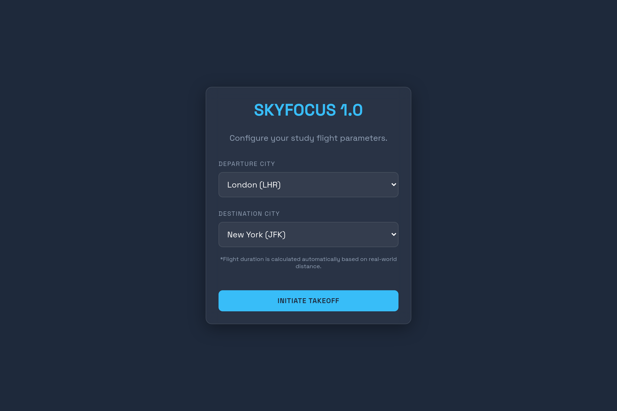Flight Focus mini app