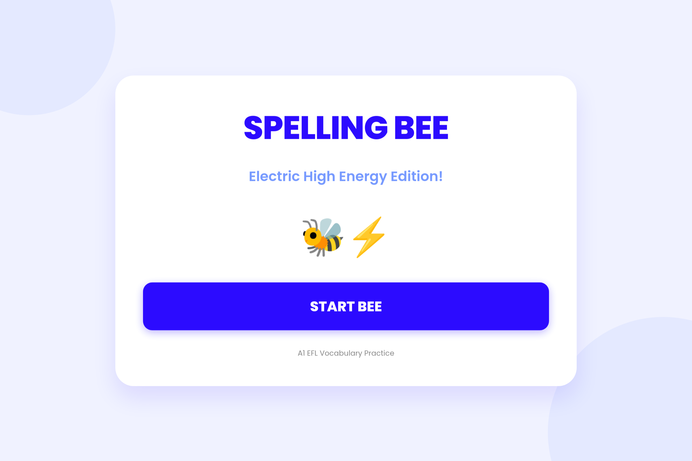 Spell Bee Blitz mini app