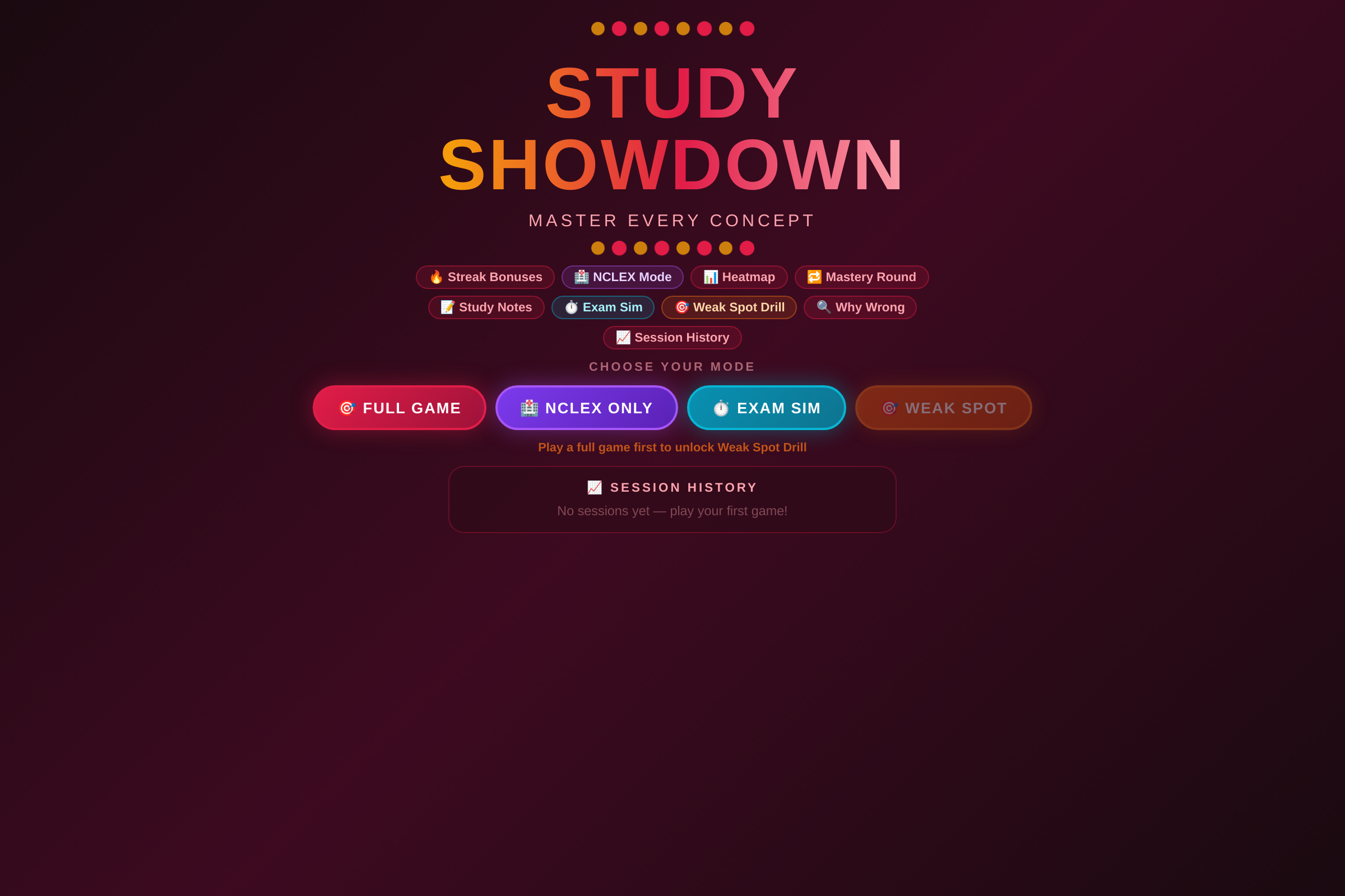 Study Showdown mini app