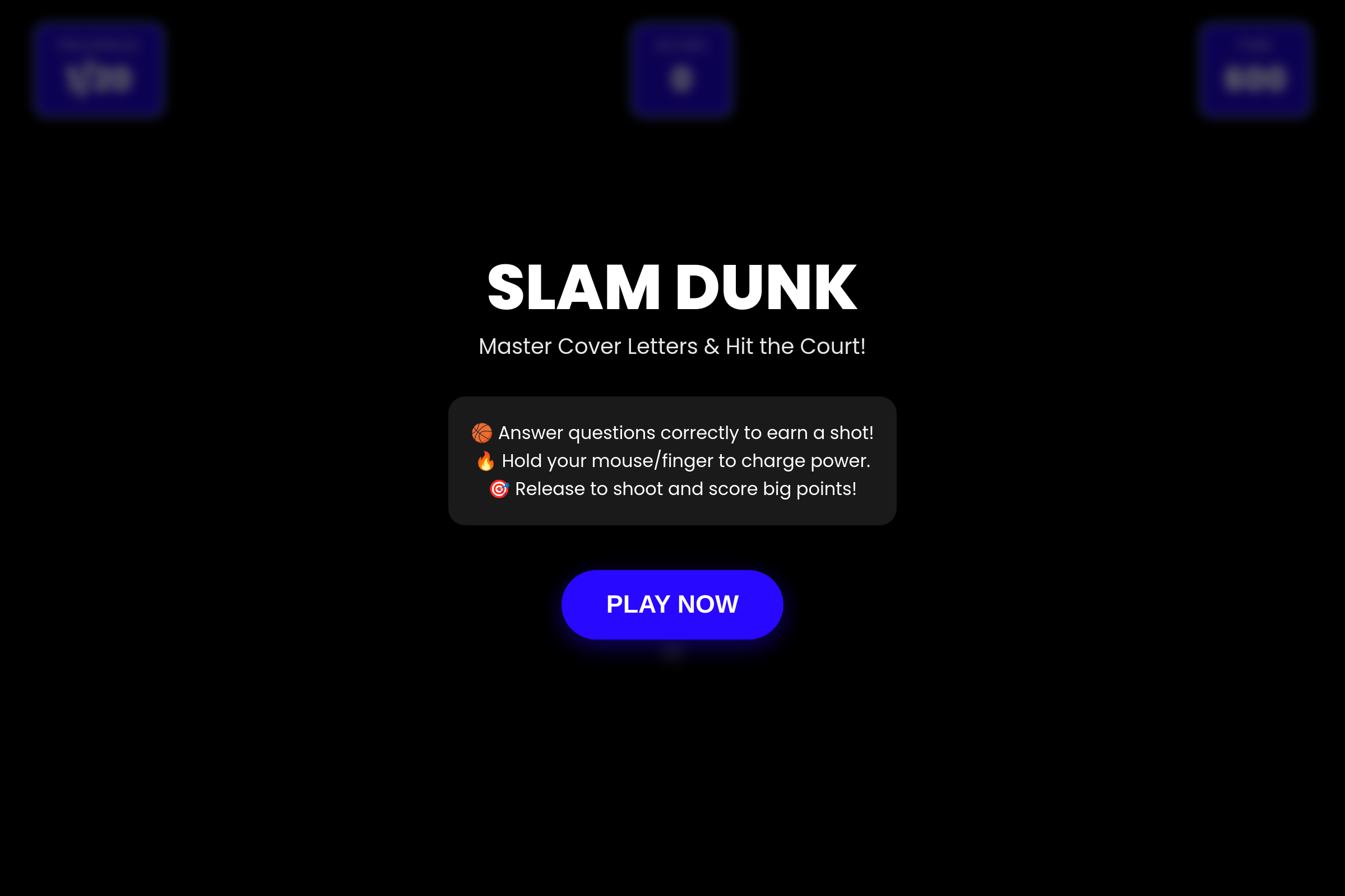 Coverletter Hoops mini app