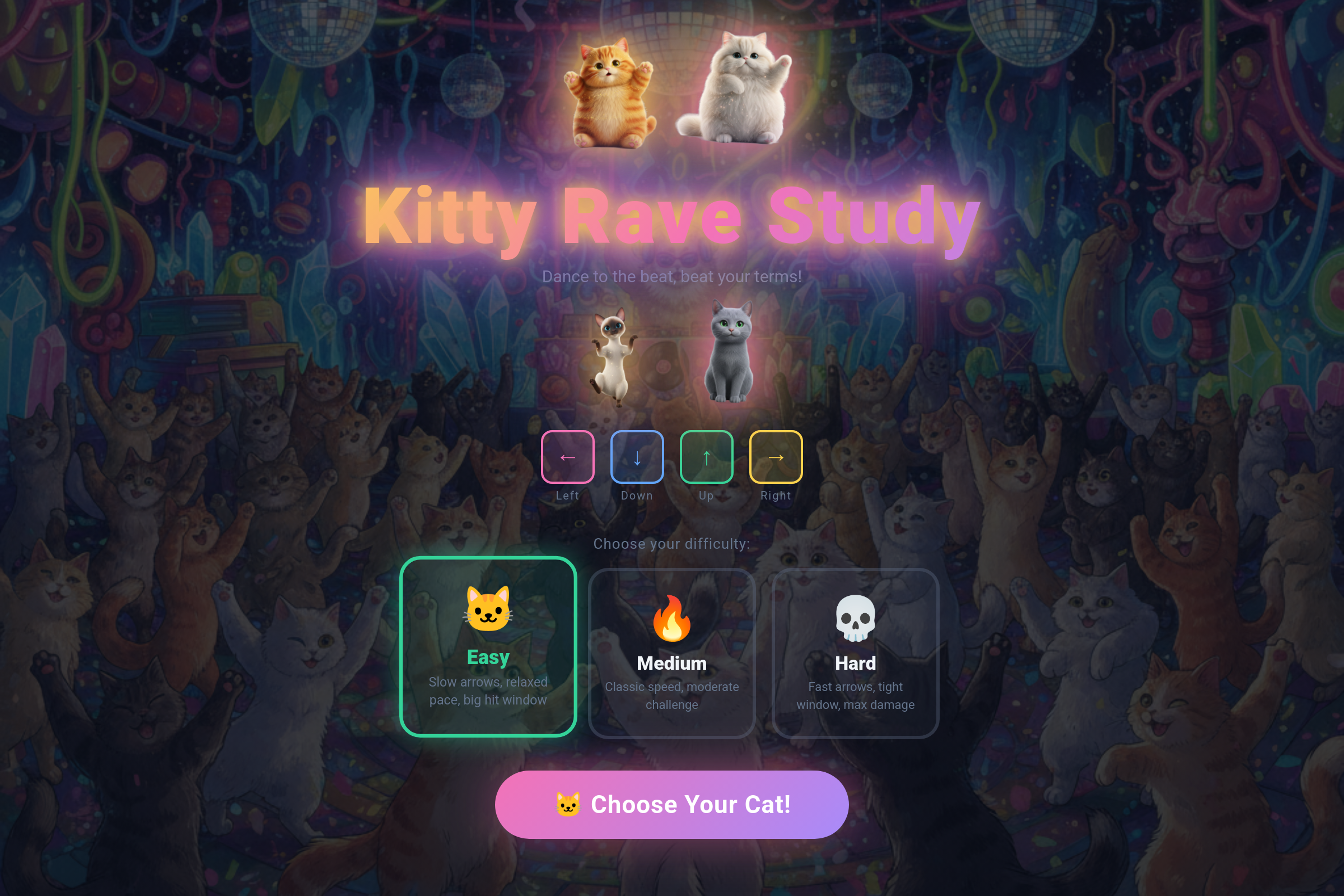 Kitty Rave Study mini app