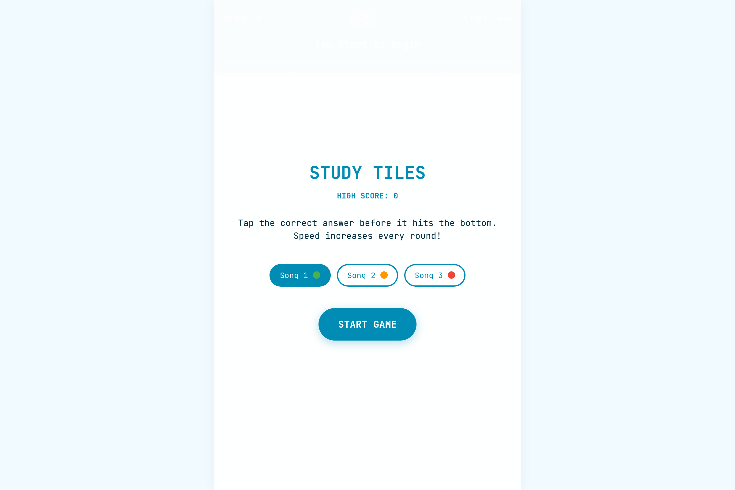 Study Tiles mini app
