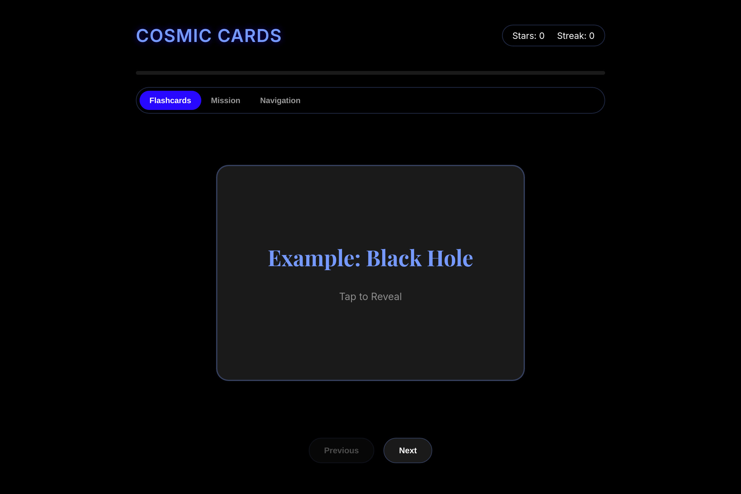 Cosmic Cards mini app