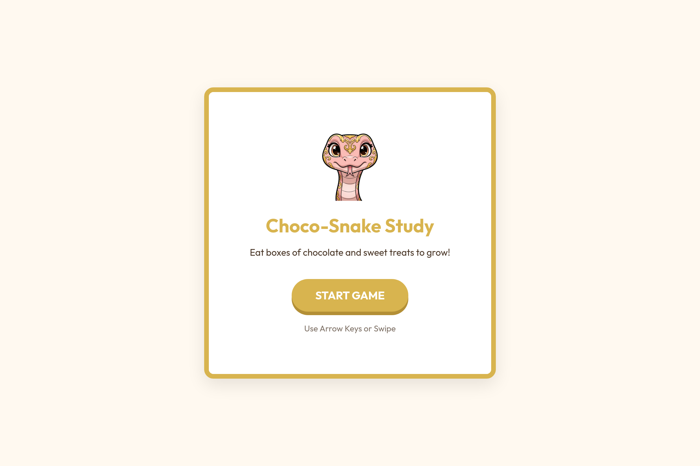 ChocoQuiz Snake mini app