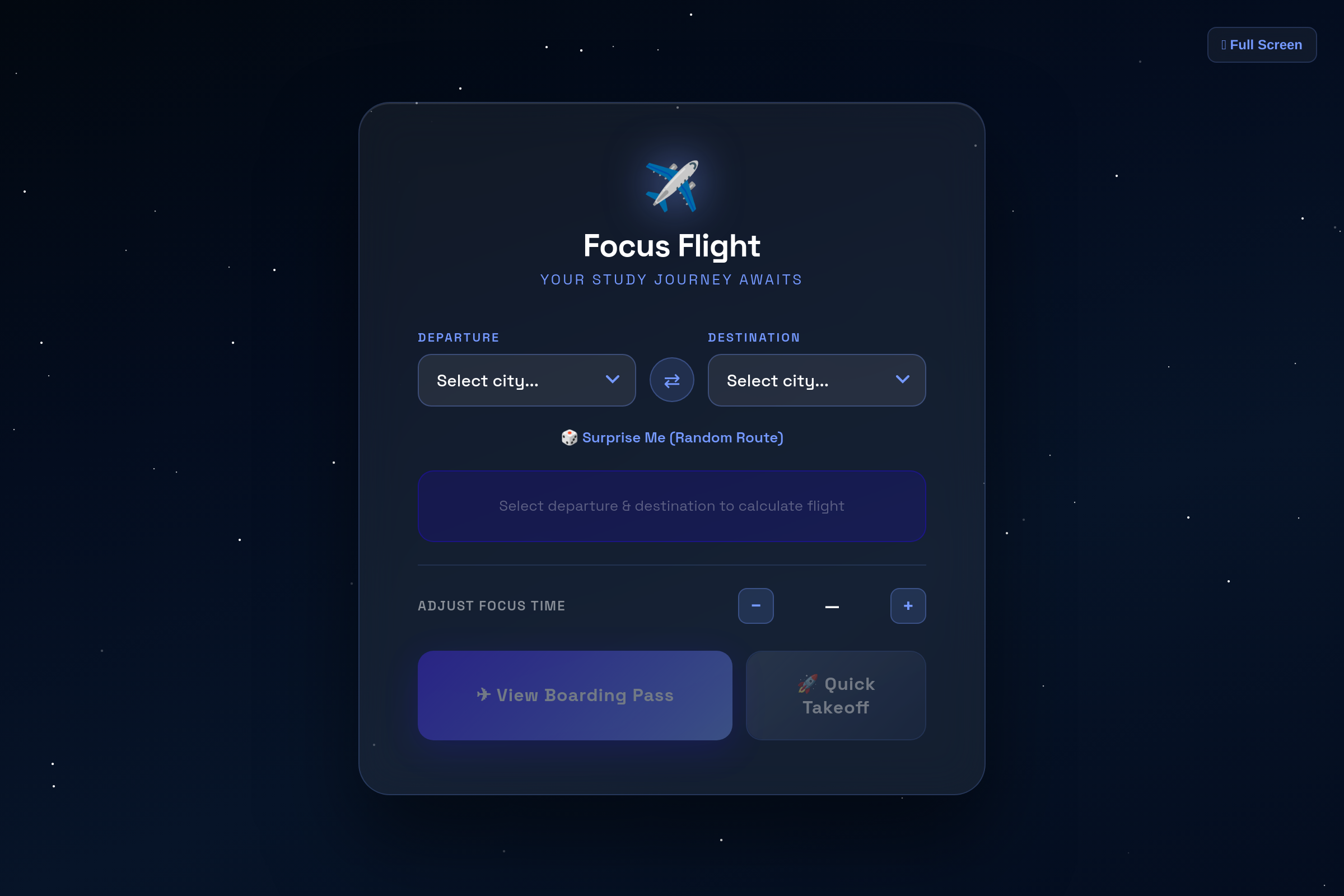 Flight Simulator Timer (copy) mini app