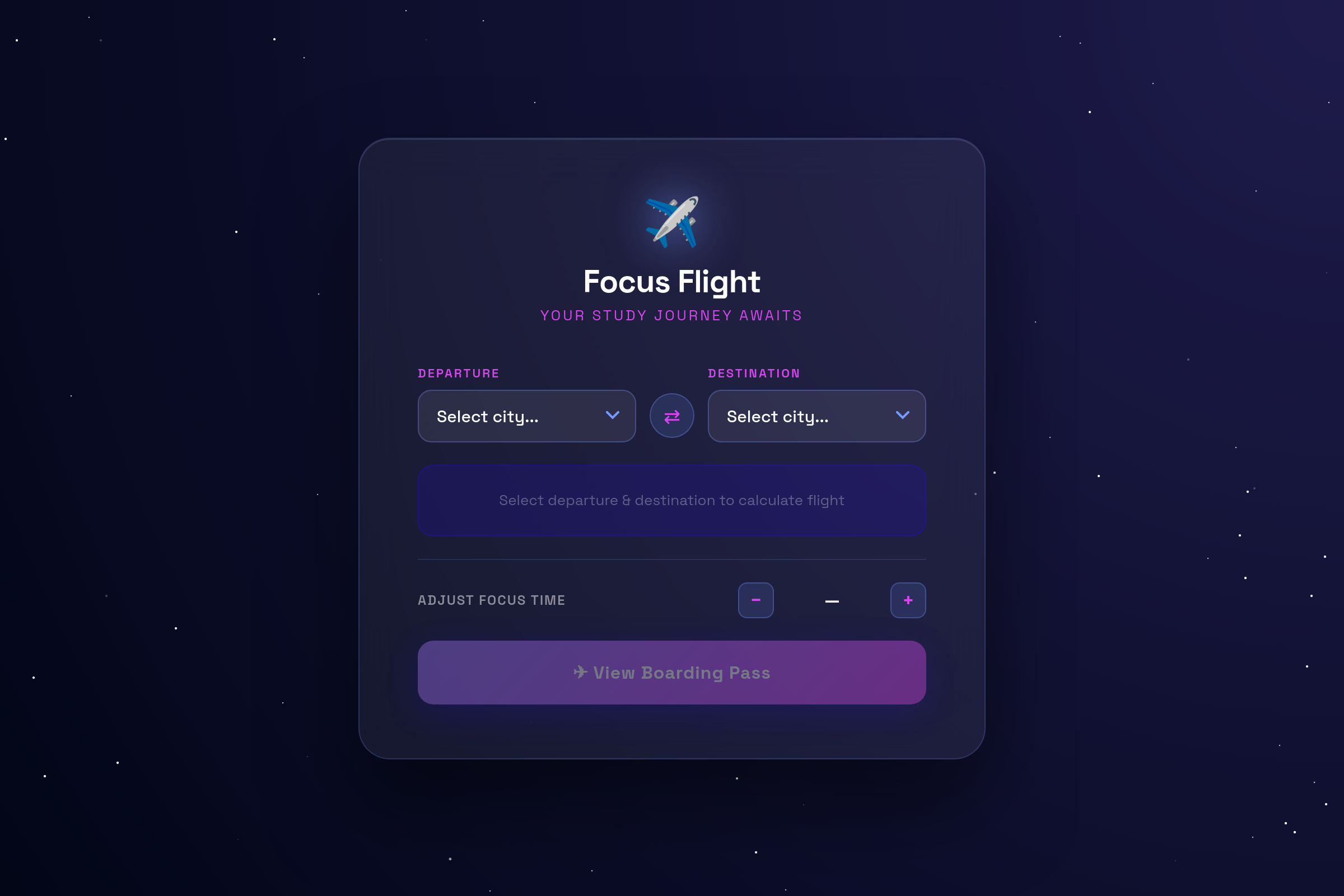 Flight Simulator Timer (copy) mini app