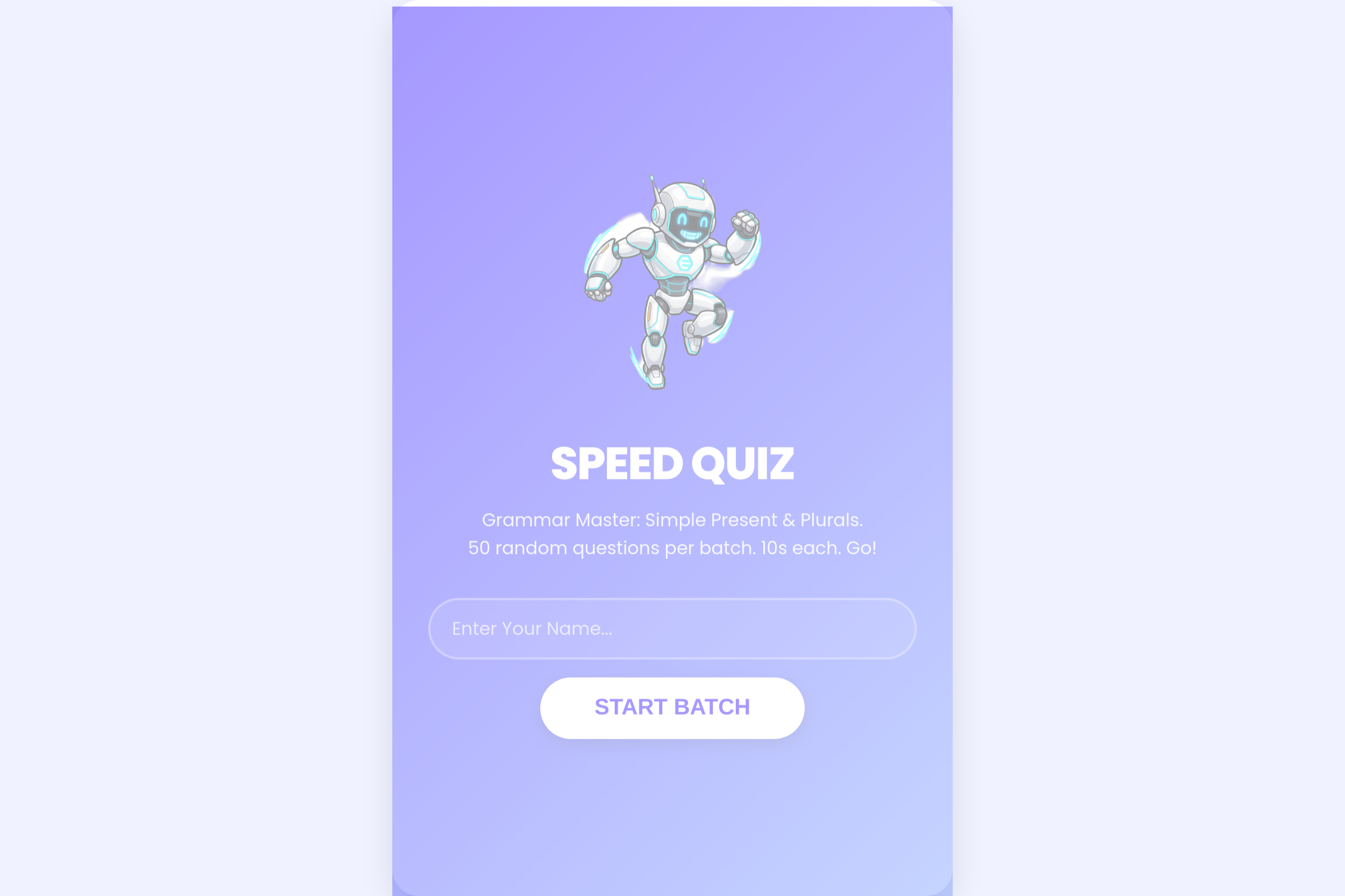 Simple present and plural rules mini app
