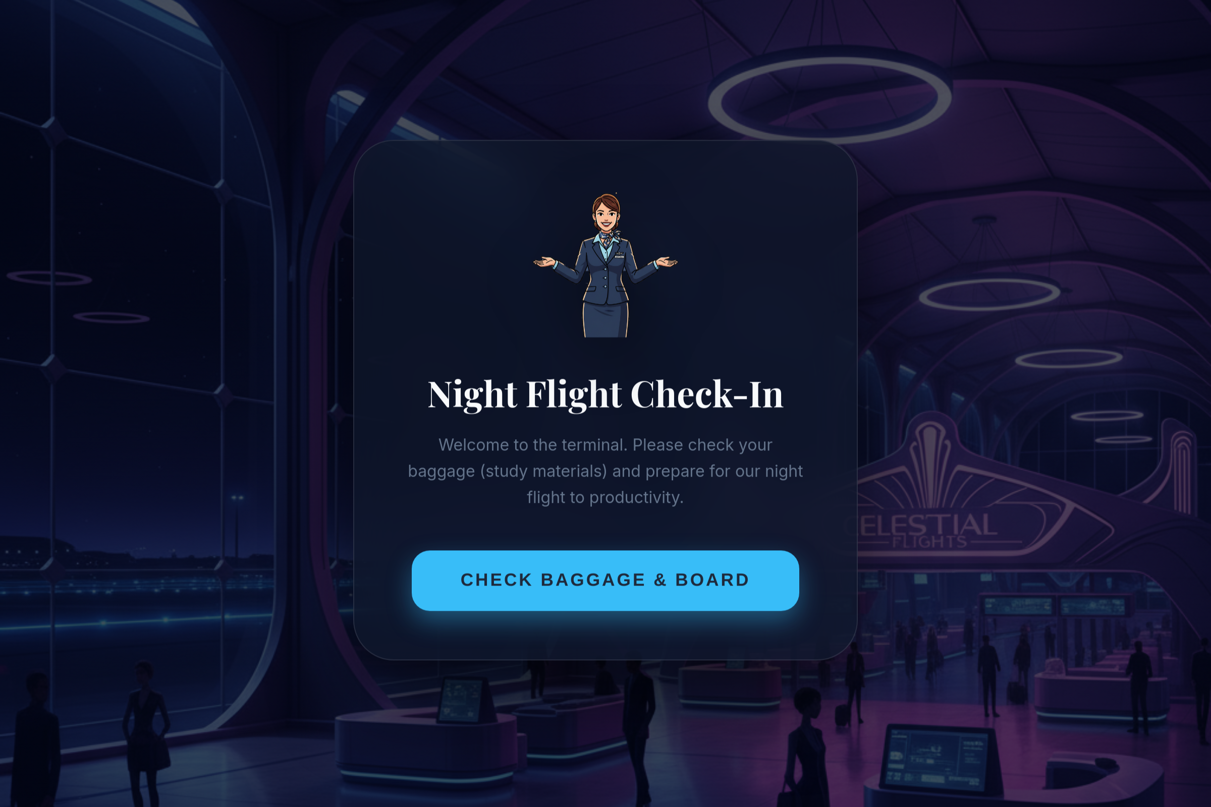 Night Flight Timer mini app