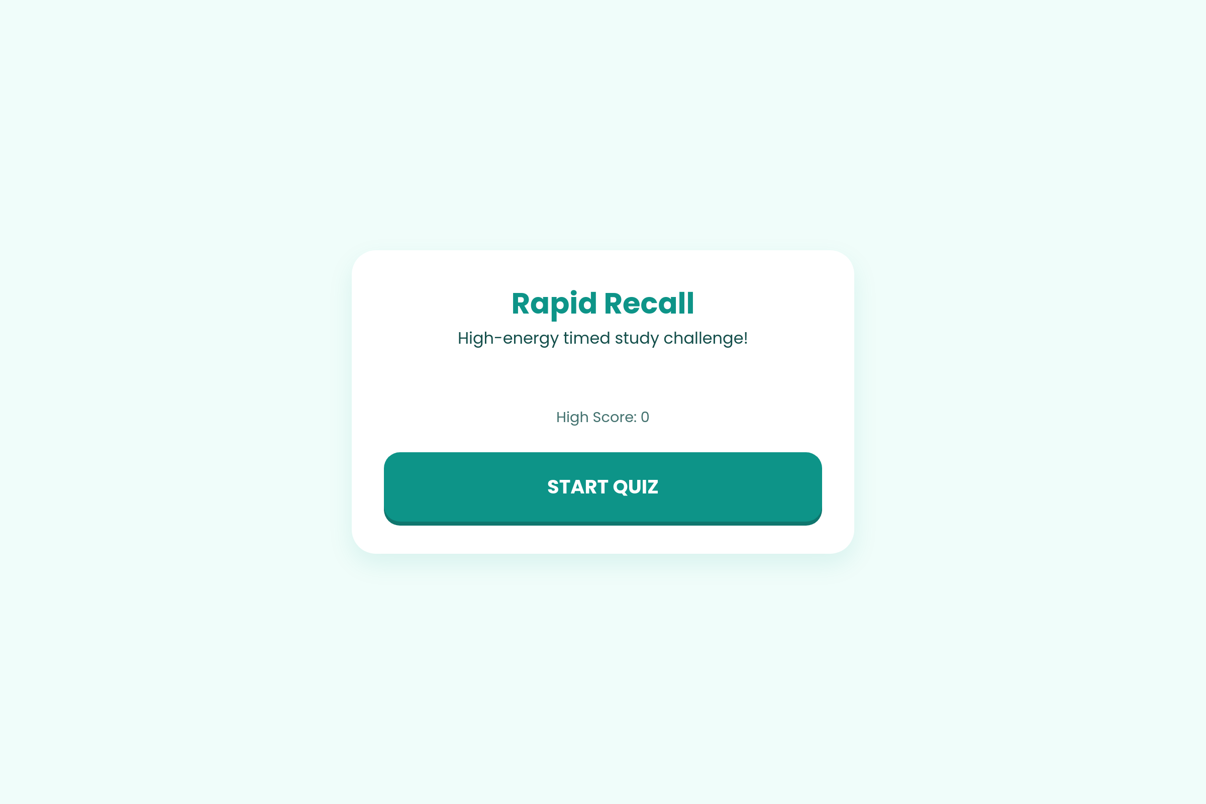 Rapid Recall ! mini app