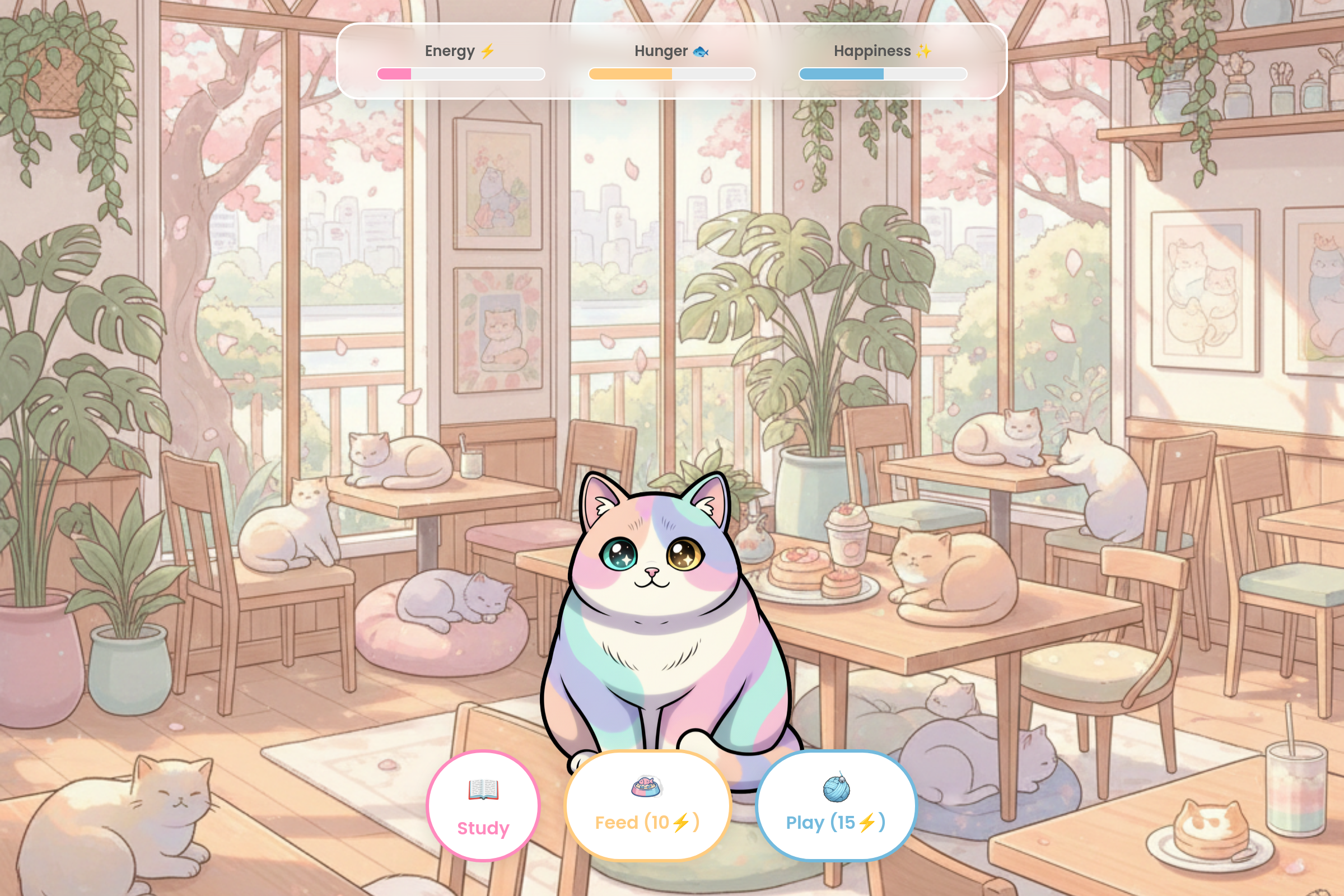 Cat Cafe Energy mini app