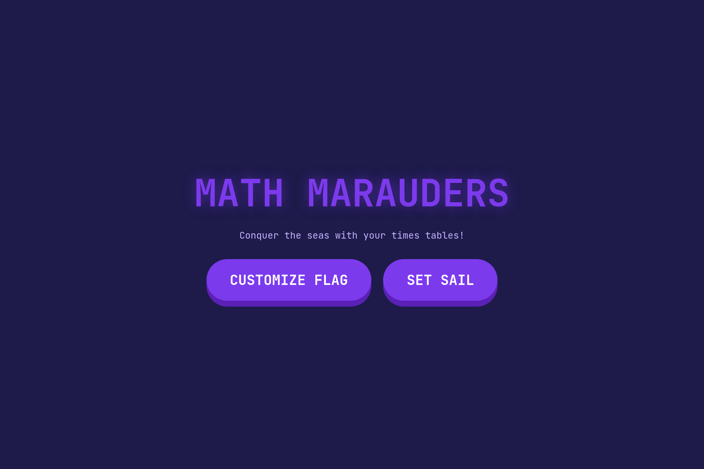 Math Marauders ( Times Tables 2 - 12 ) mini app