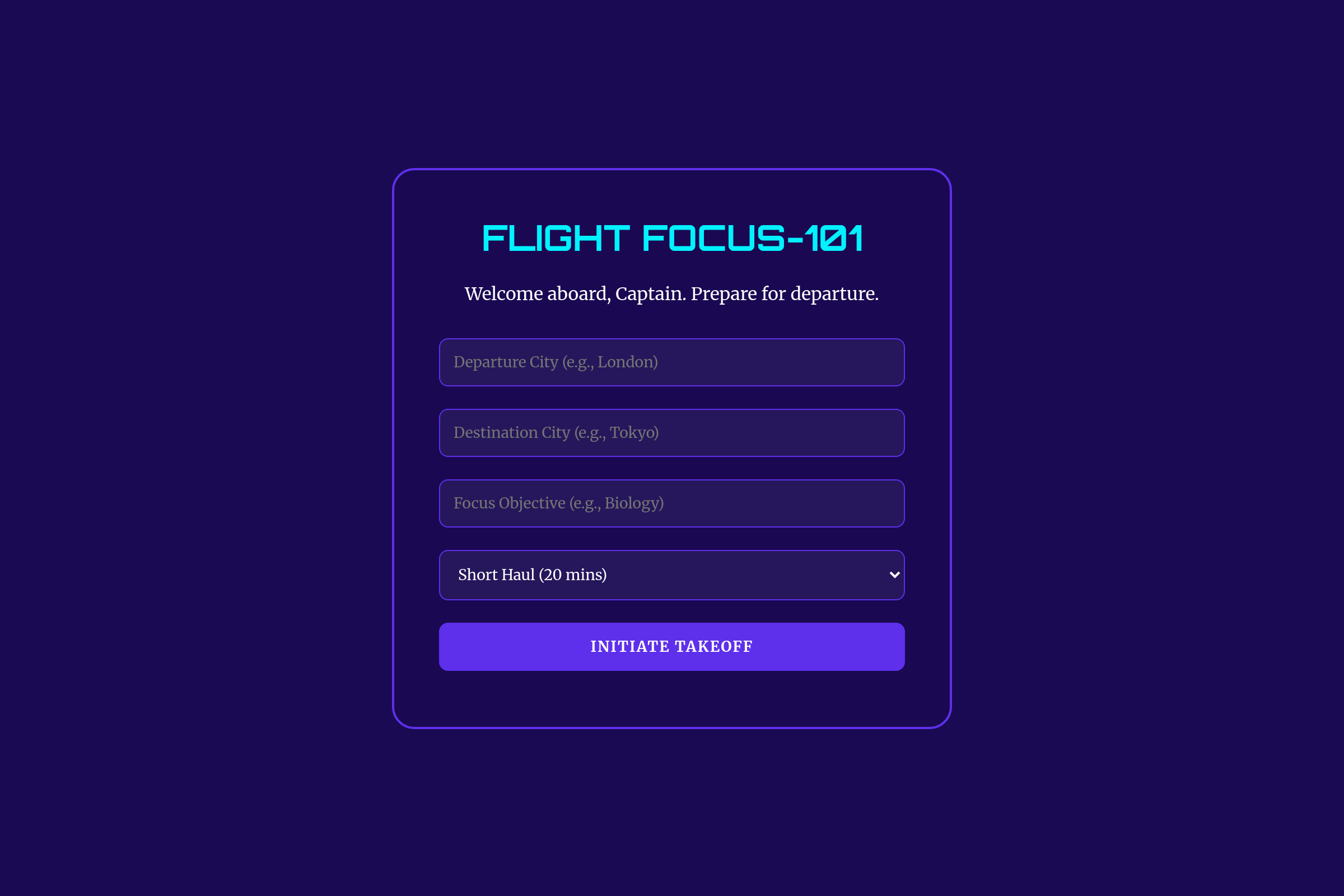 Flight Focus mini app