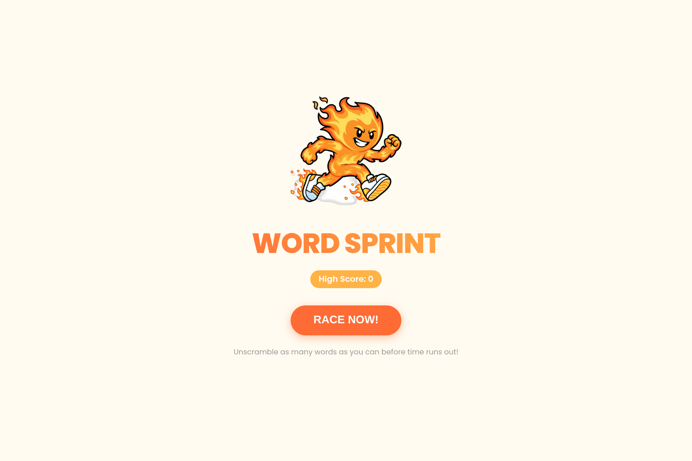 Word Sprint mini app