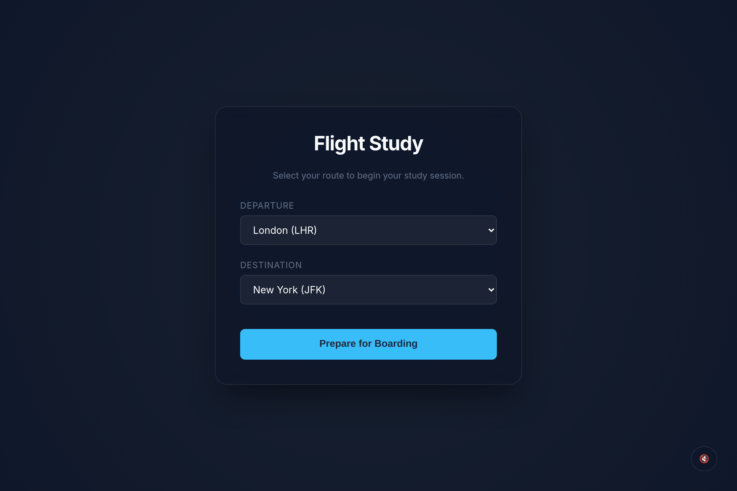 Flight Study mini app