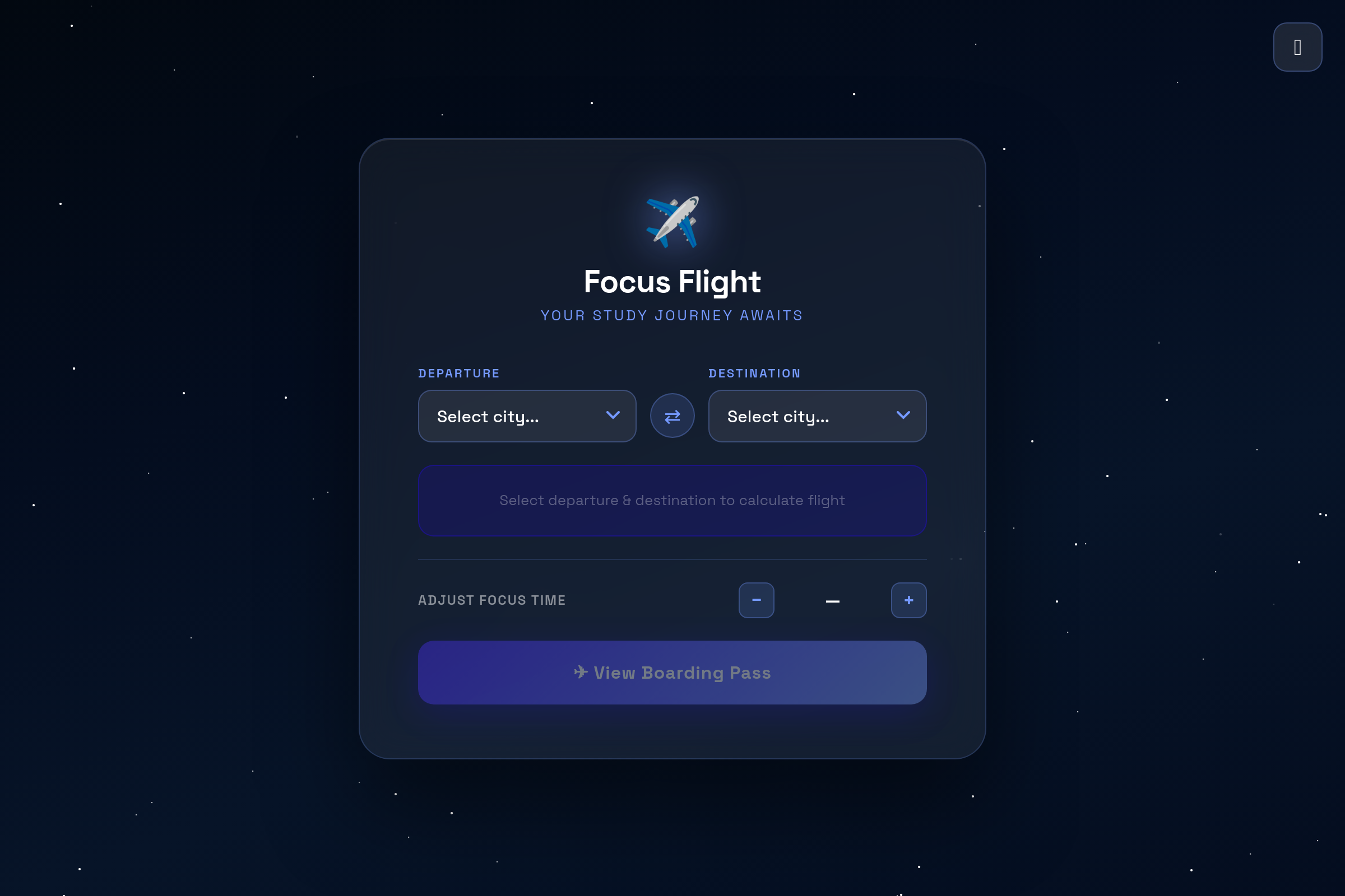 Flight Simulator Timer (copy) mini app