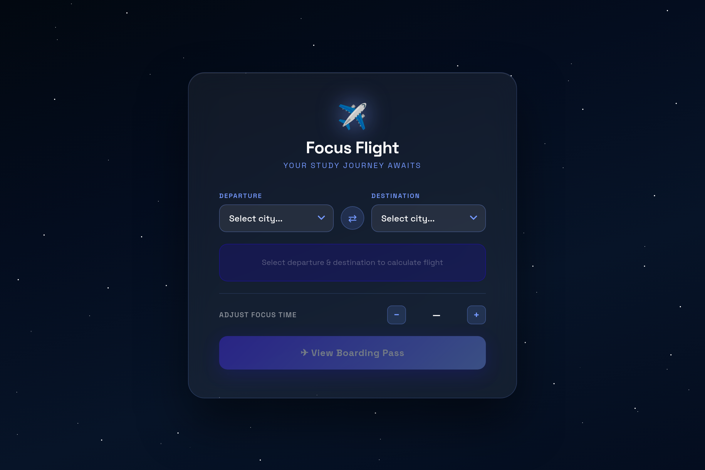 Flight Simulator Timer (copy) mini app