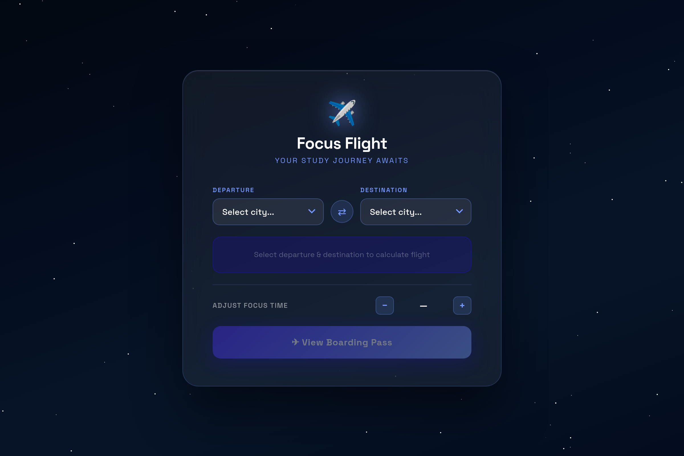 Flight Simulator Timer (copy) mini app