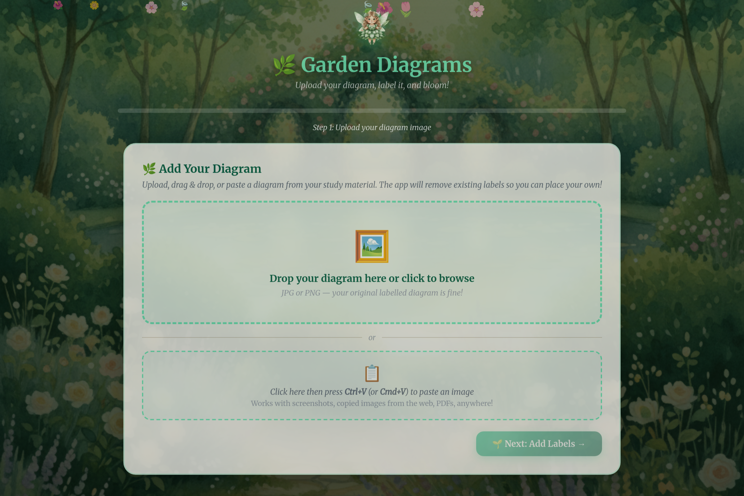 Garden Diagrams mini app