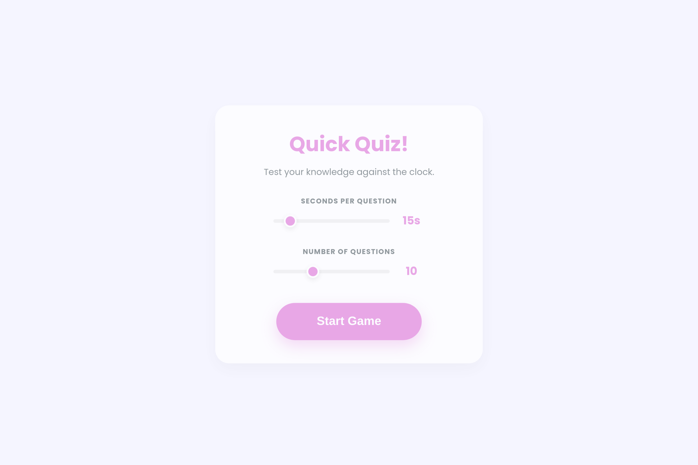 Quick Quiz Challenge mini app