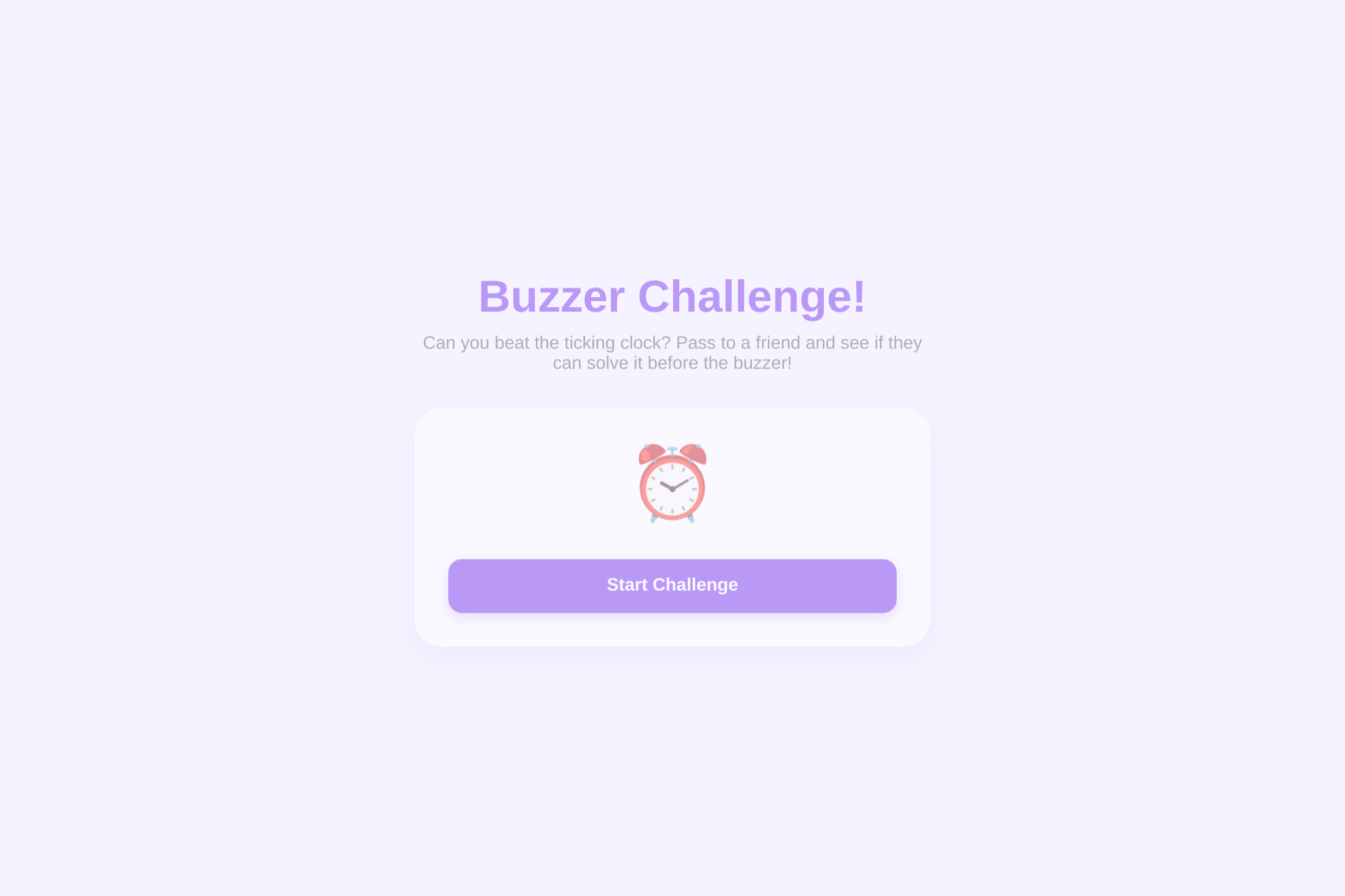 Challenge Timer mini app
