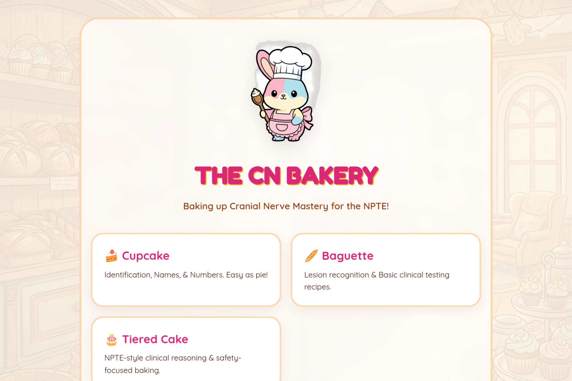 Bunbakes!: Cranial Nerves mini app
