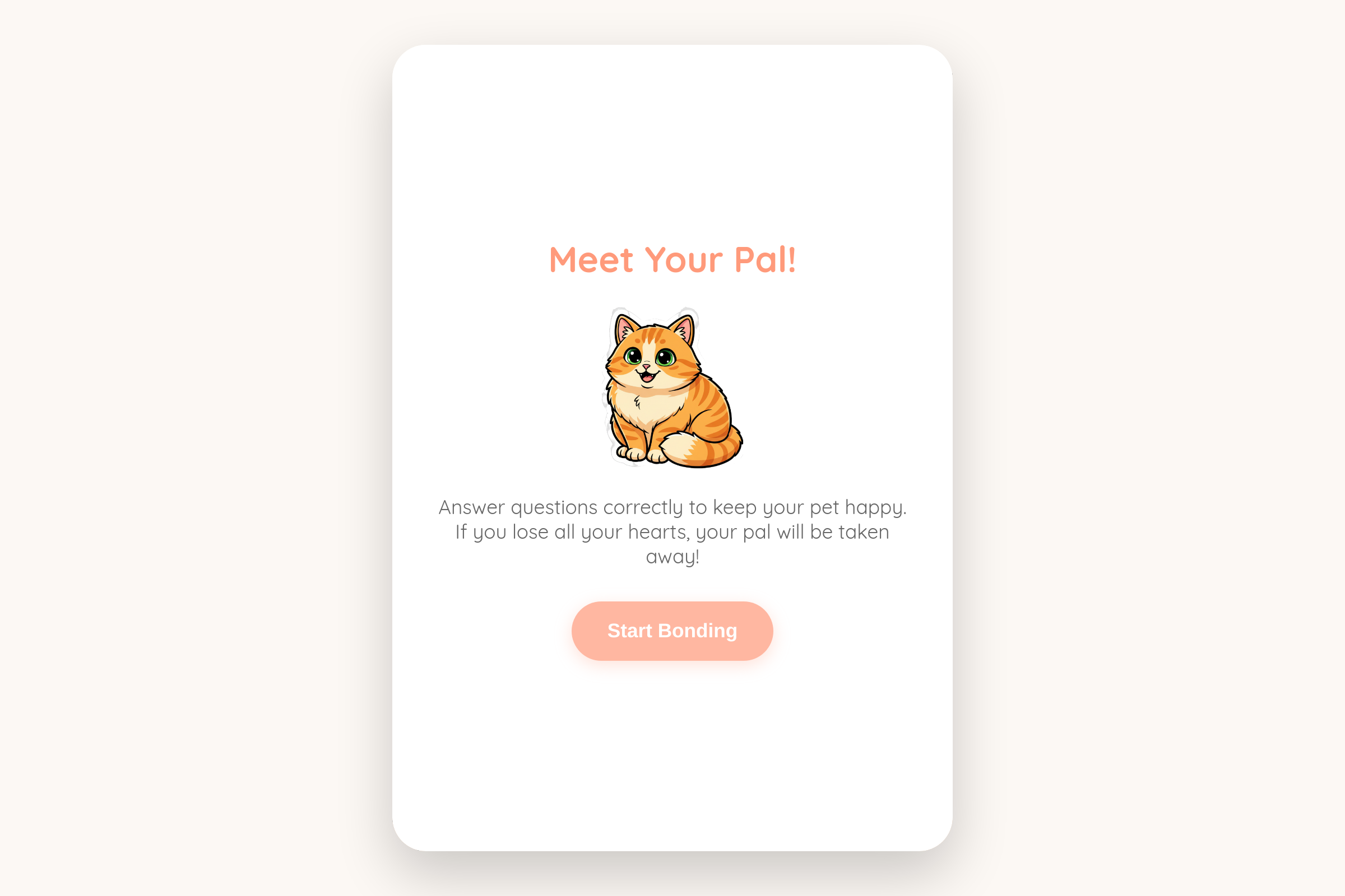 Pet Pal Quiz mini app