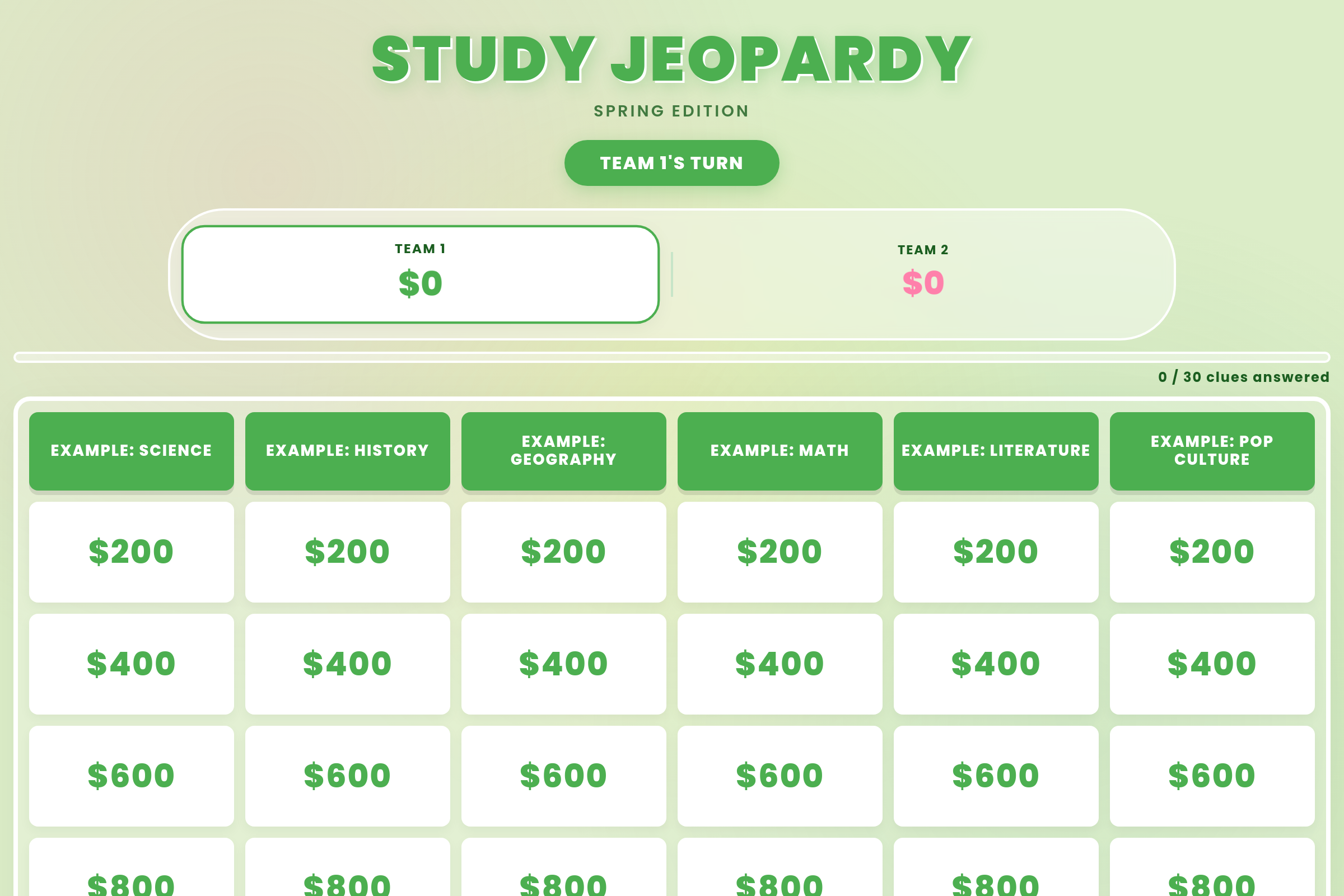 Spring Money Challenge mini app