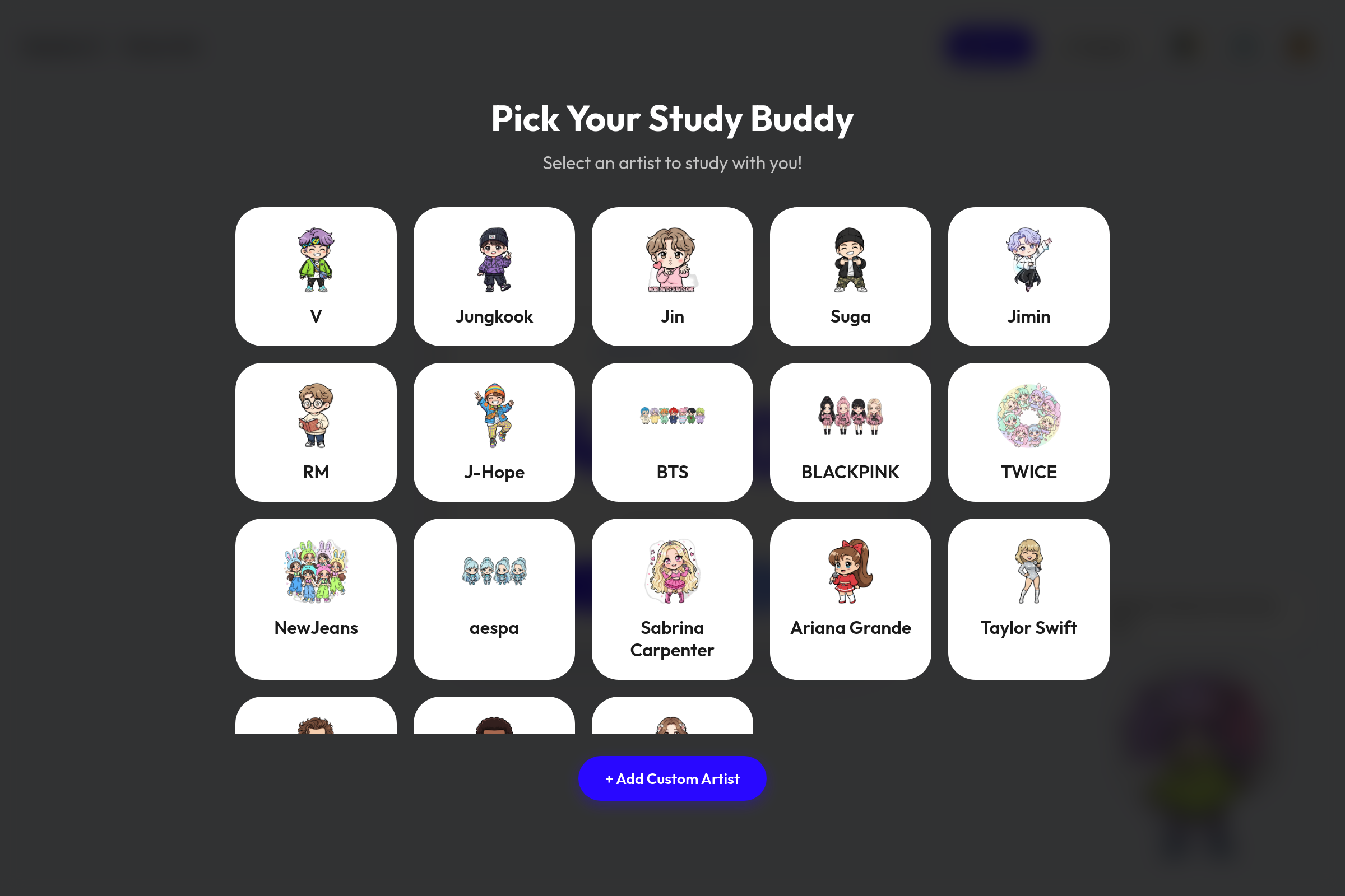 Artist Timer mini app