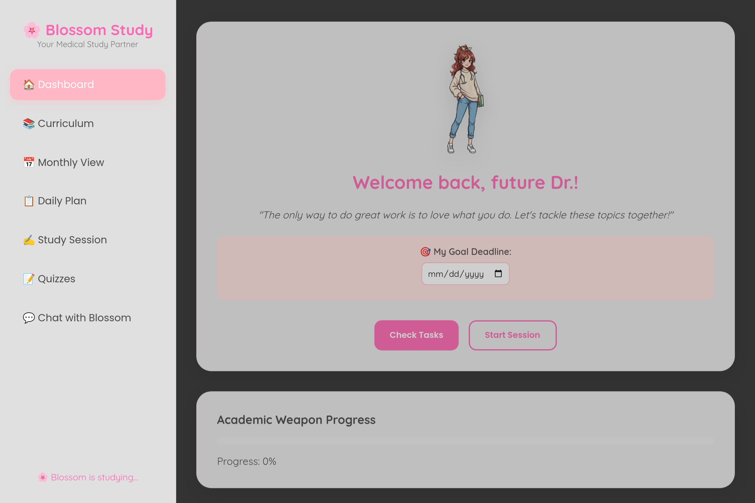 Study Blossom Companion mini app