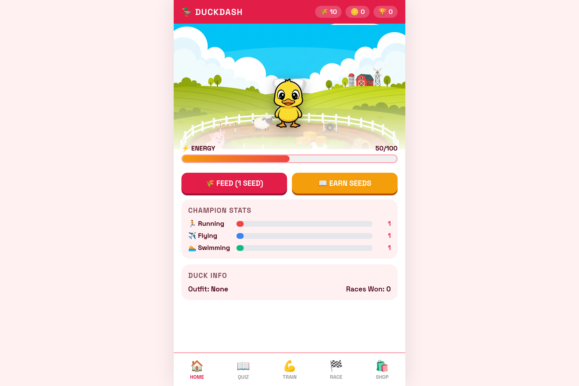 DuckDash Academy mini app